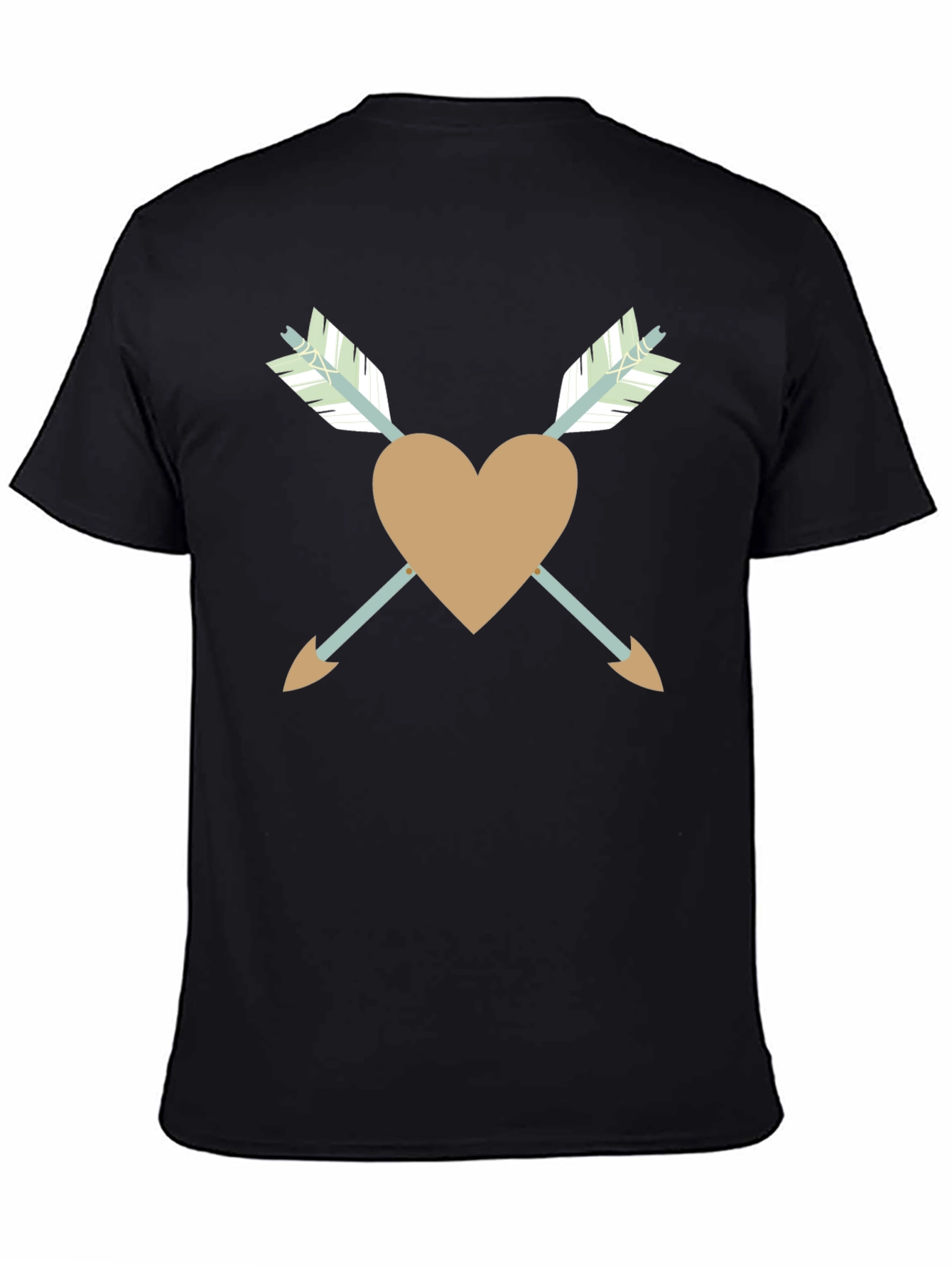 Heart and Arrows Black T-Shirt