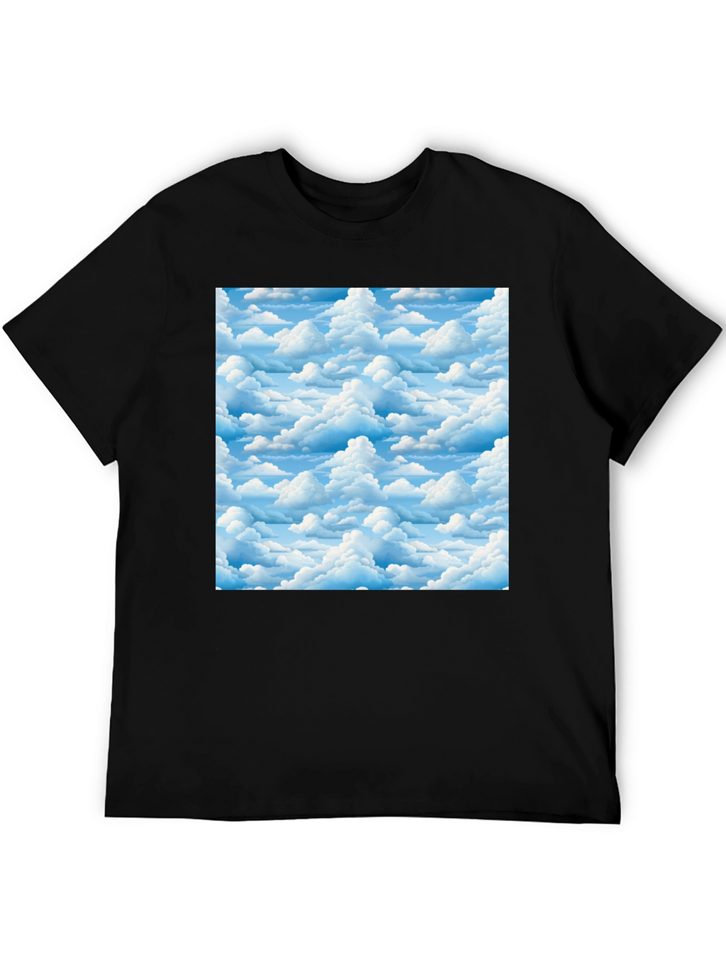 Cloudscape Print Black T-Shirt