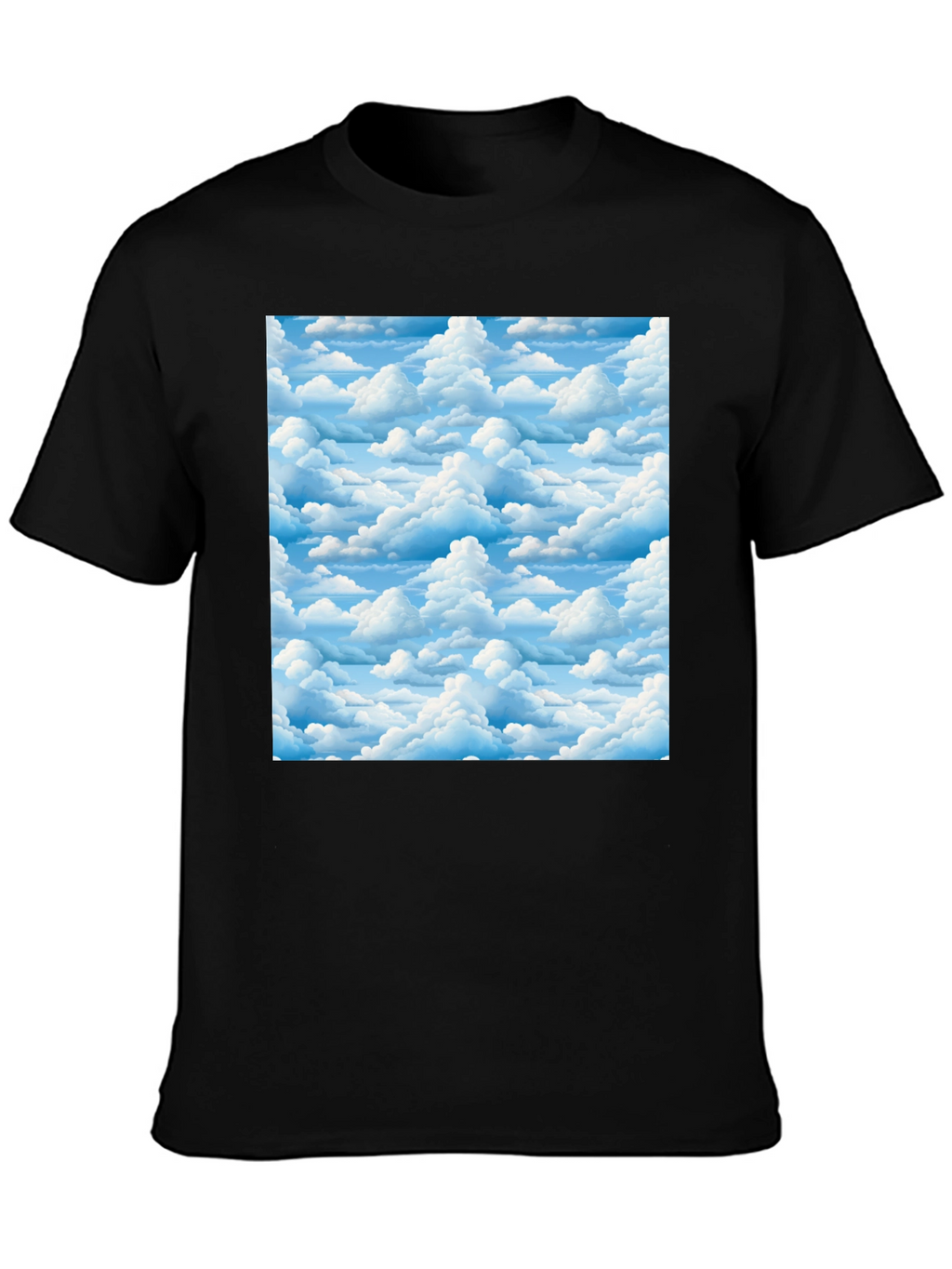 Cloudscape Print Black T-Shirt