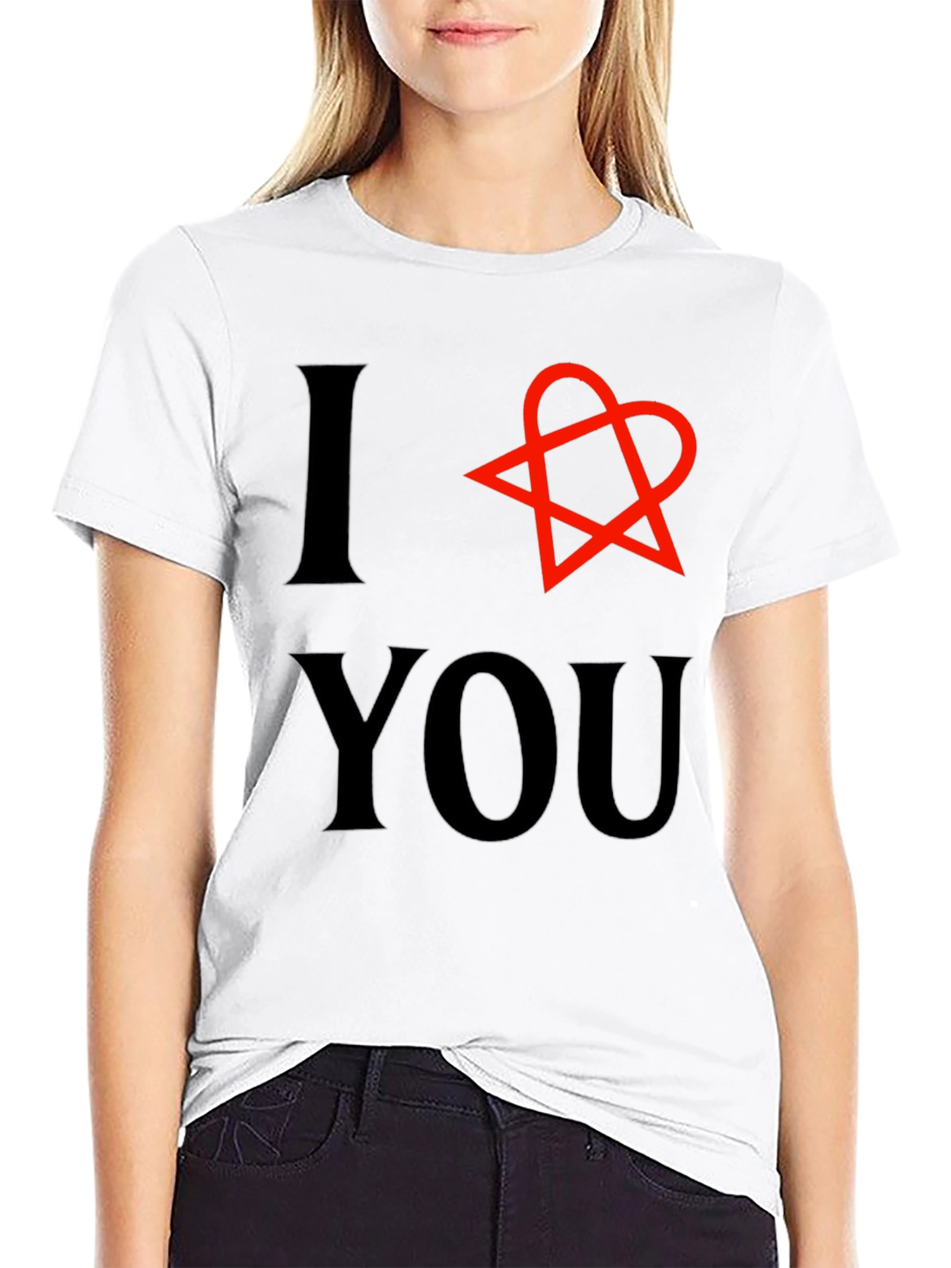 I Heart You T-Shirt - Black Cotton Graphic Tee