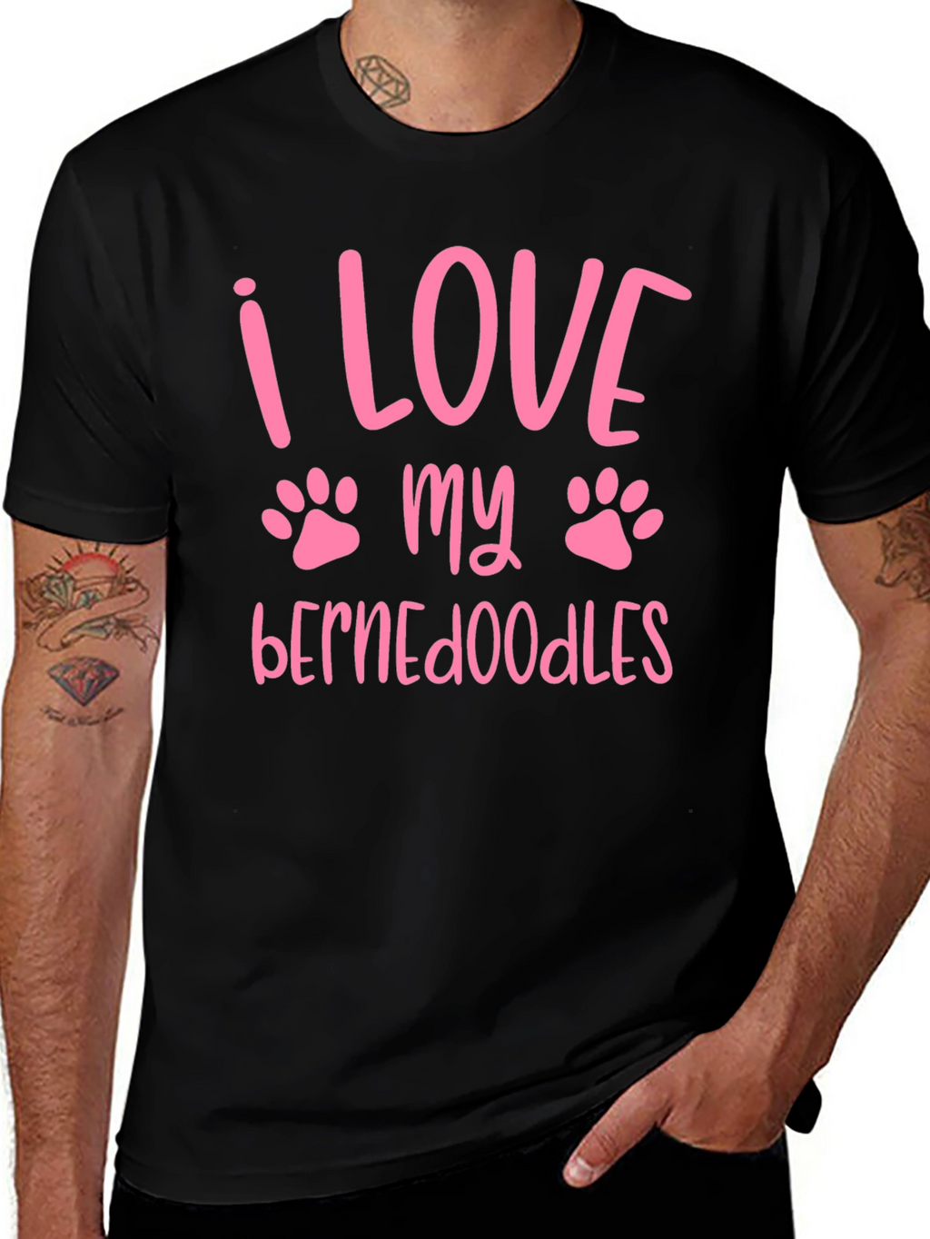 I Love My Bernedoodles Graphic T-Shirt