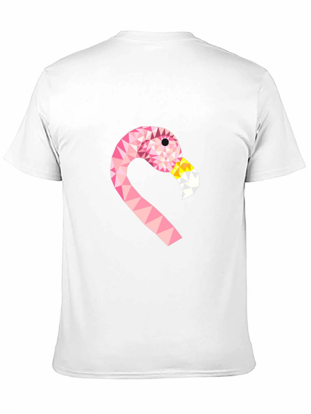 Geometric Flamingo Tee - Black Cotton Blend