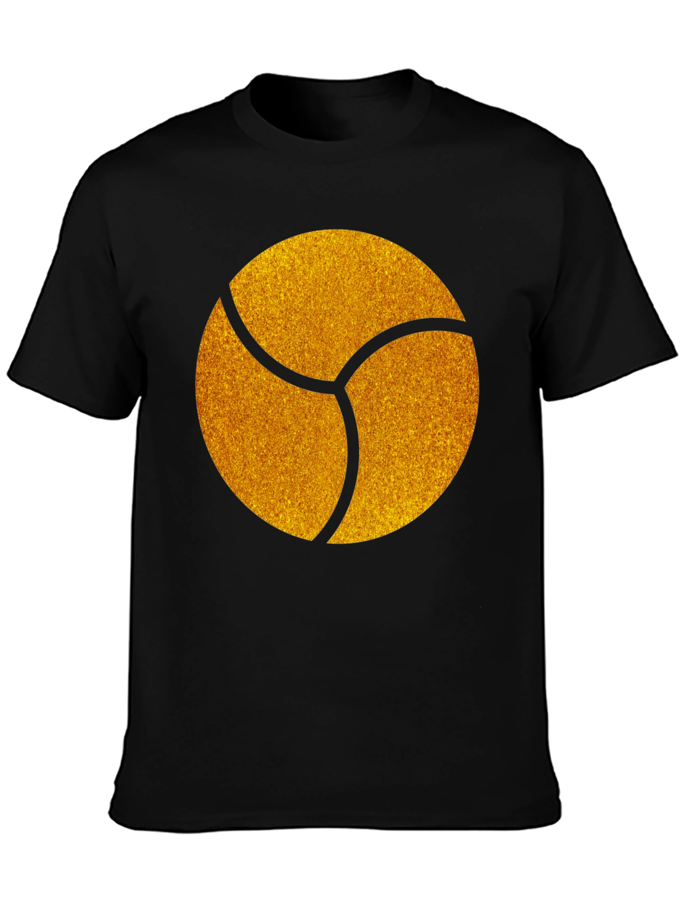 Graphic Tee - Gold Trefoil Design - Black