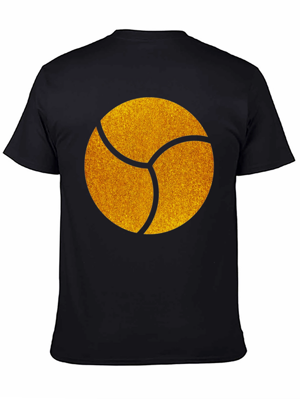Graphic Tee - Gold Trefoil Design - Black