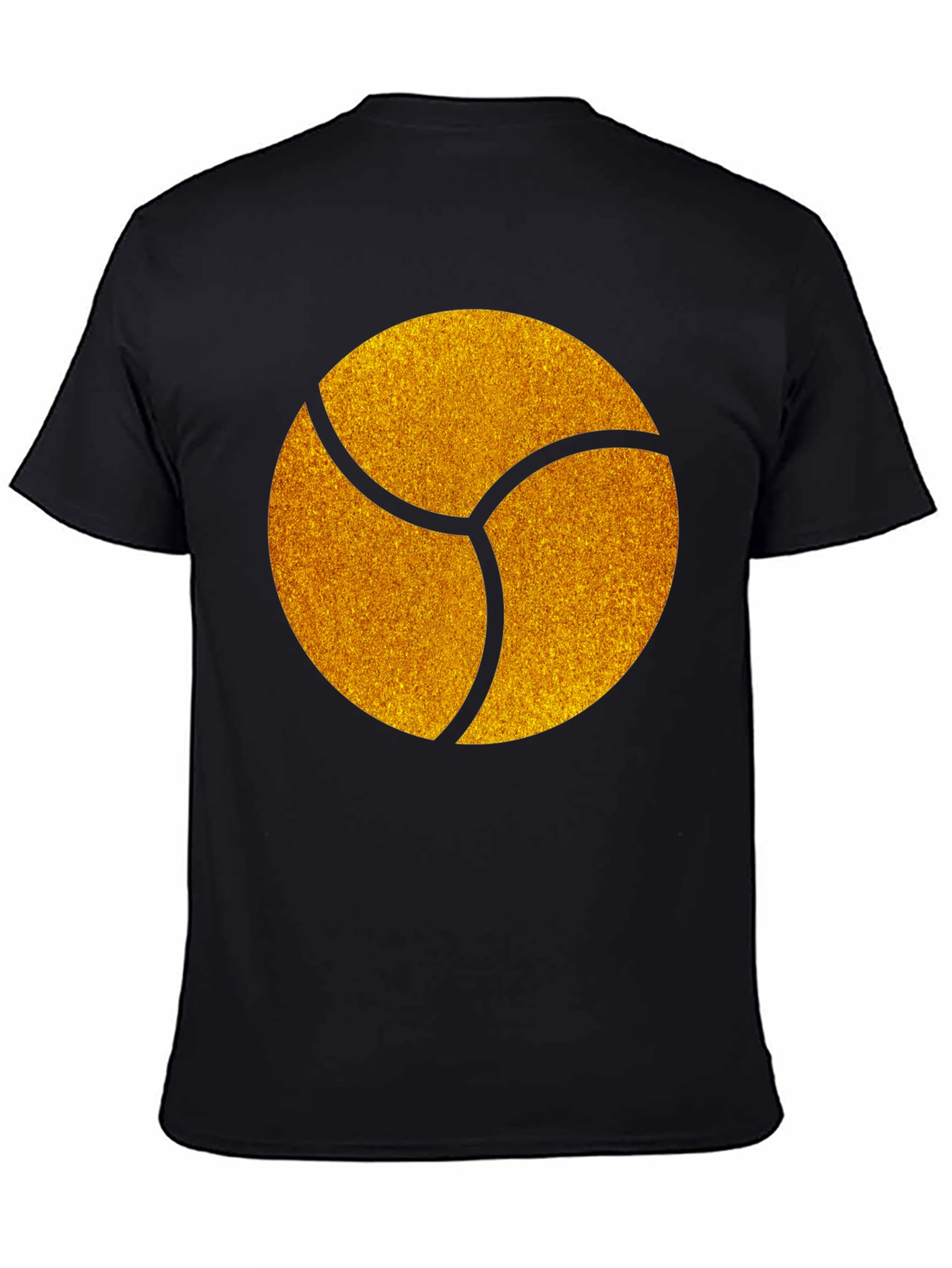 Graphic Tee - Gold Trefoil Design - Black