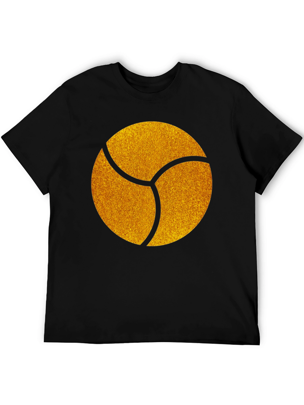 Graphic Tee - Gold Trefoil Design - Black