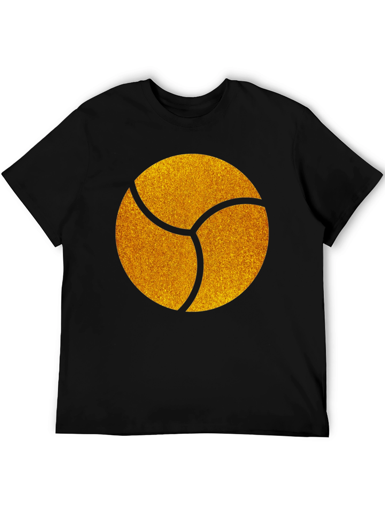 Graphic Tee - Gold Trefoil Design - Black