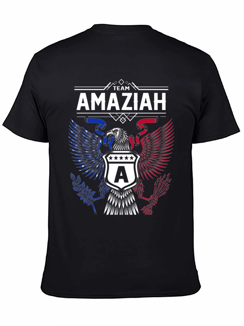Team Amaziah T-Shirt | Patriotic Eagle Crest Design