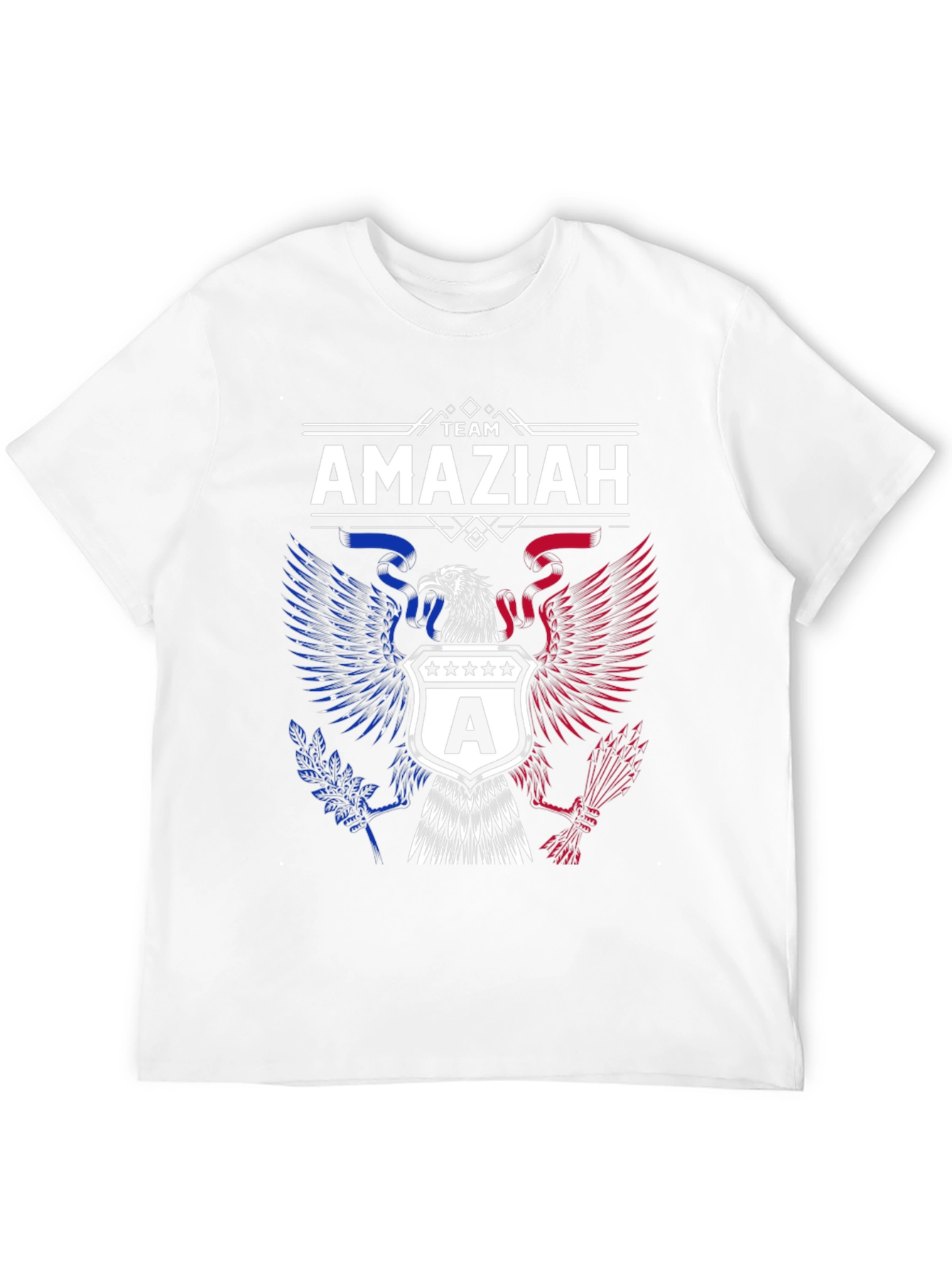 Team Amaziah T-Shirt | Patriotic Eagle Crest Design