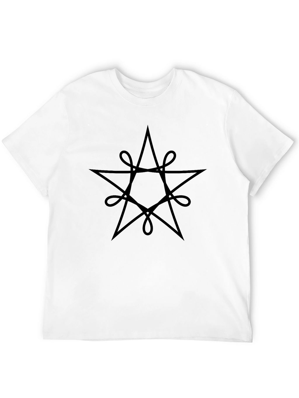 Mystic Star Graphic Tee - Black Cotton Blend