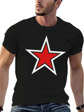 Red Star Graphic Black T-Shirt - Stylish Unisex Tee
