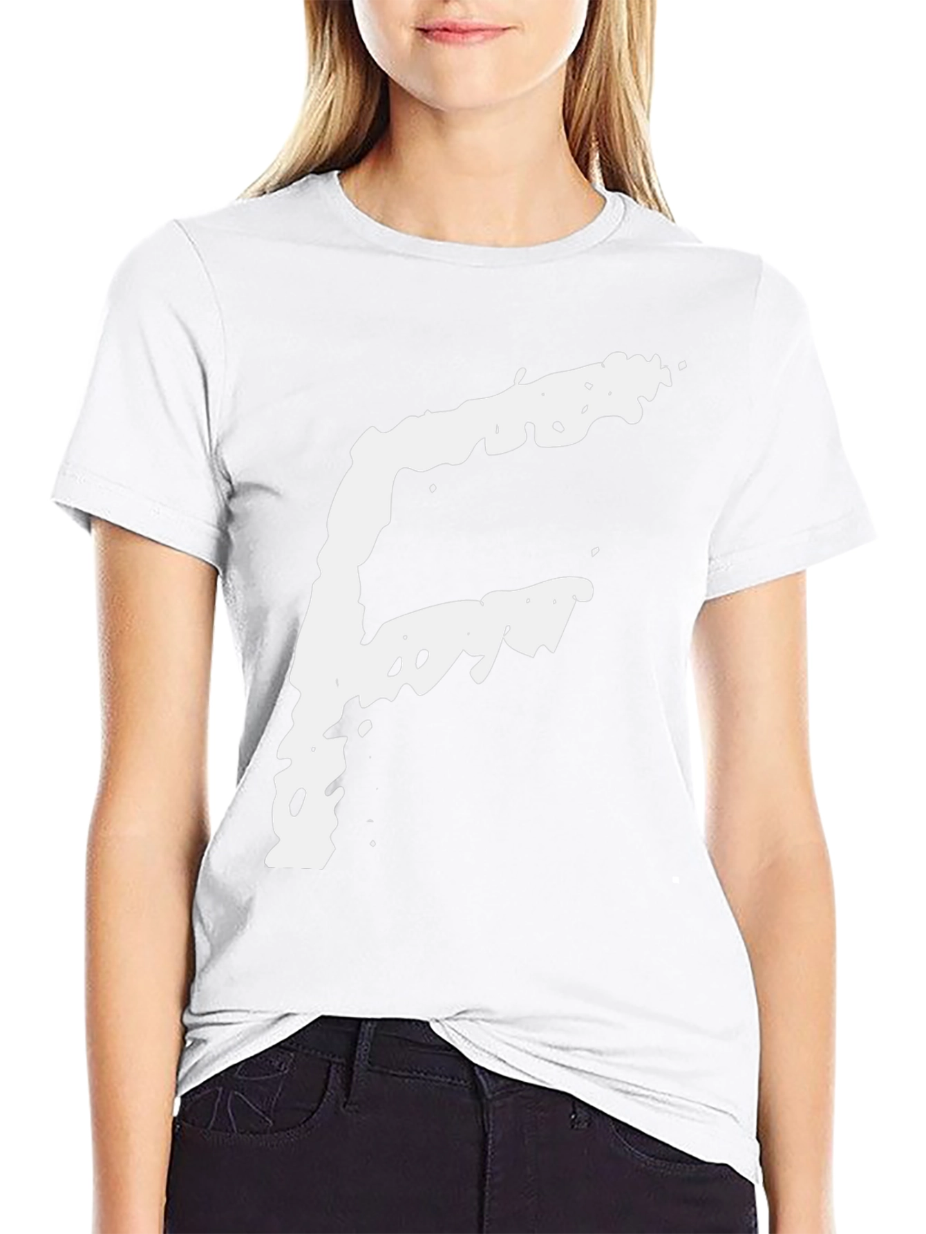 Bold Graphic Tee - White G Print on Black