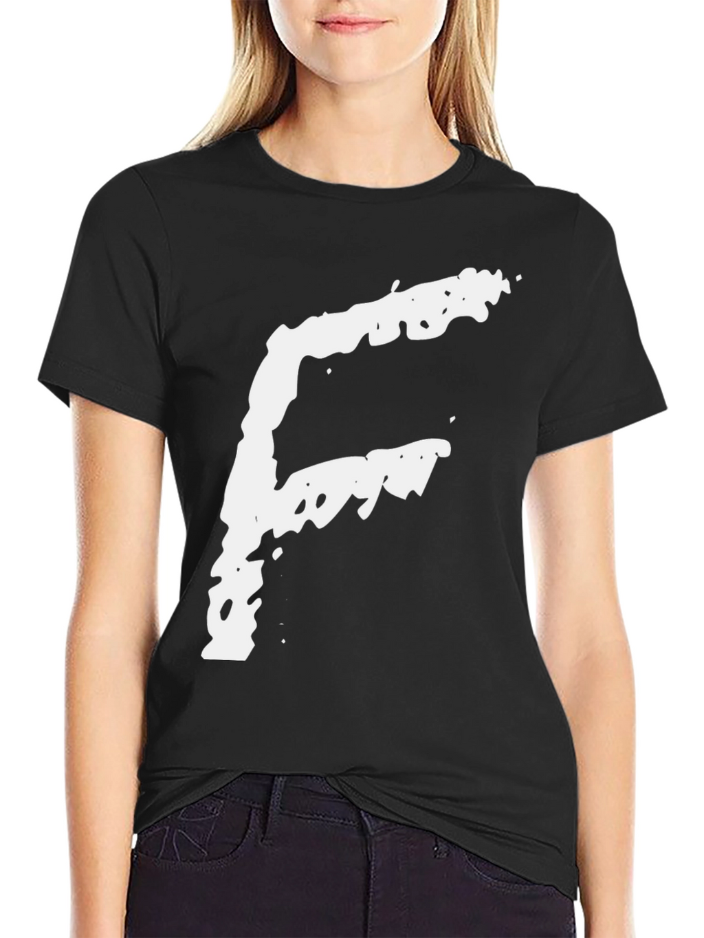 Bold Graphic Tee - White G Print on Black
