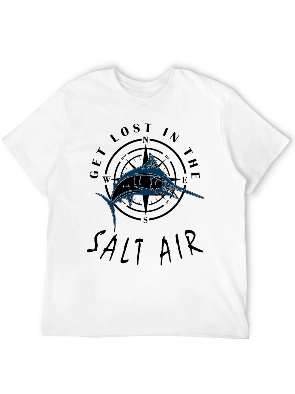 Get Lost in the Salt Air Black Graphic T-Shirt