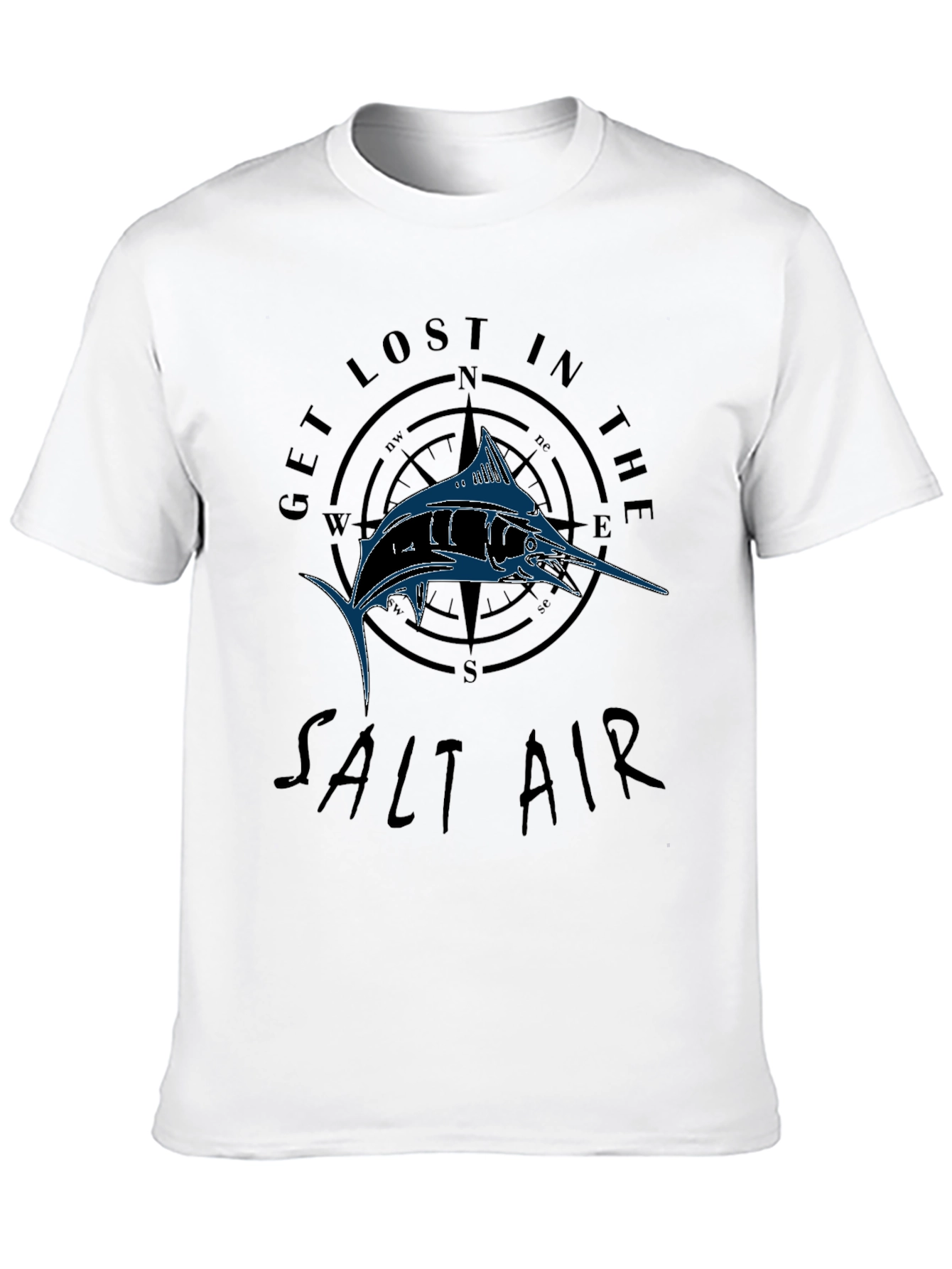 Get Lost in the Salt Air Black Graphic T-Shirt