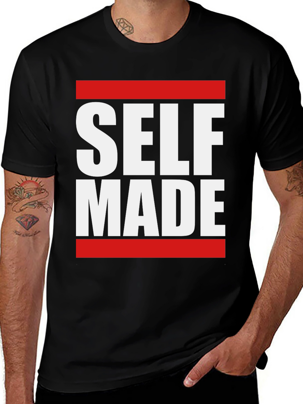 Self Made Graphic Tee - Black Short Sleeve