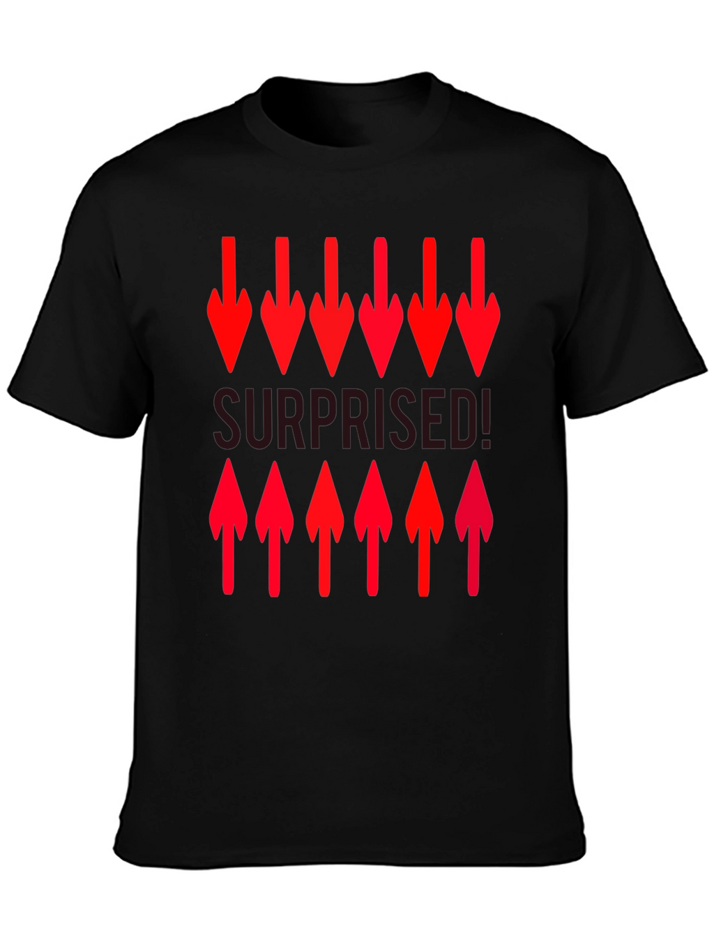 Surprised! Graphic Print Crew Neck T-Shirt