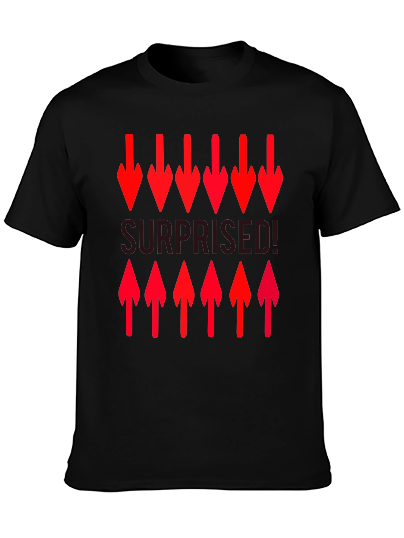 Surprised! Graphic Print Crew Neck T-Shirt