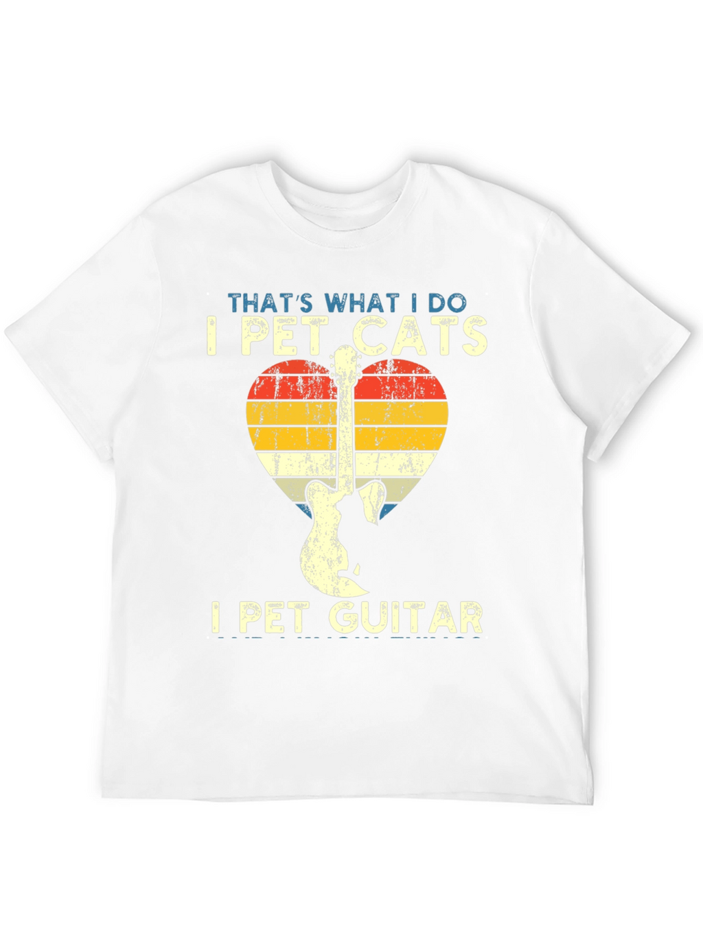 I Pet Cats & Guitar T-Shirt