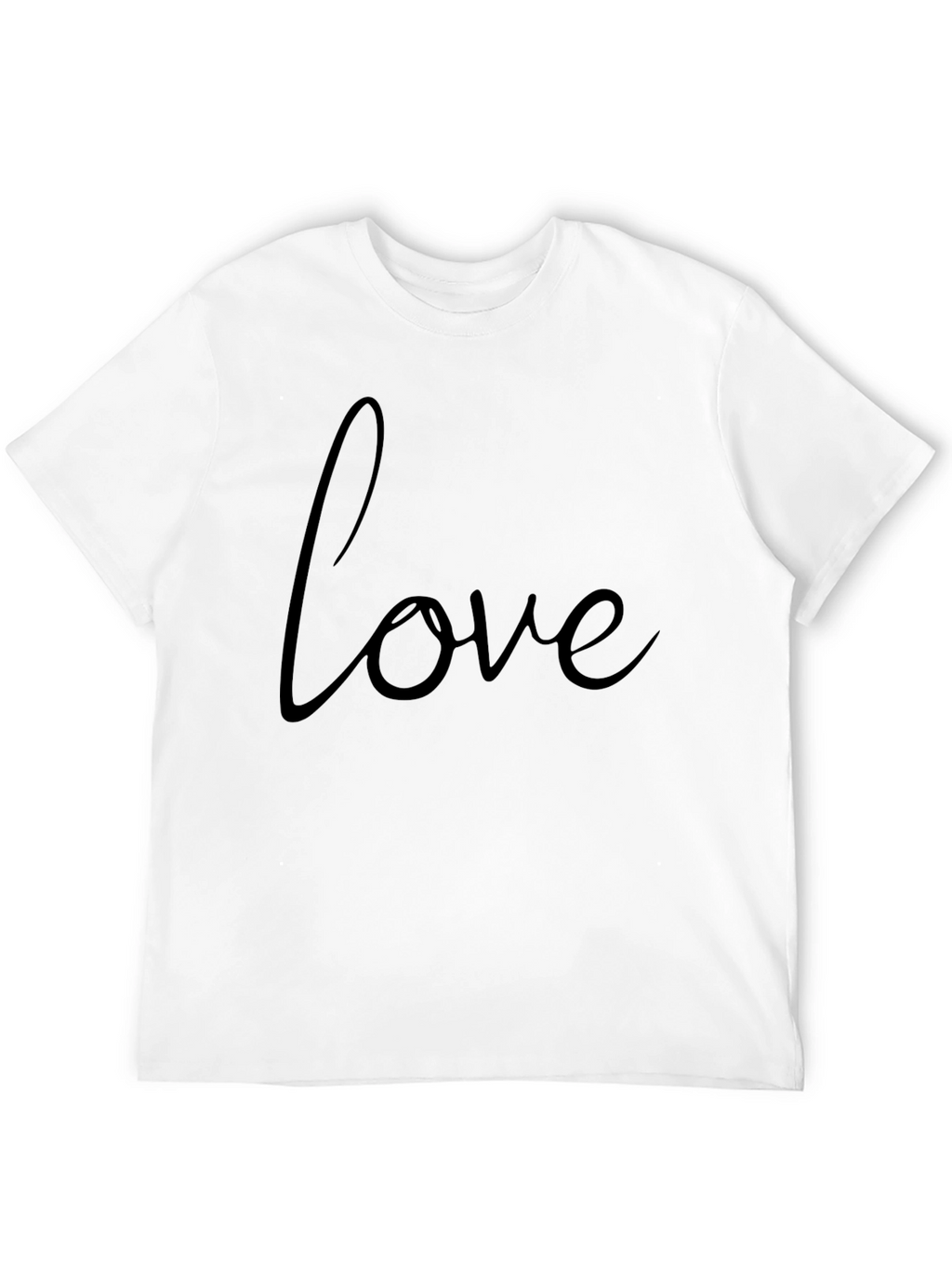 Love Script Black Graphic Tee Shirt