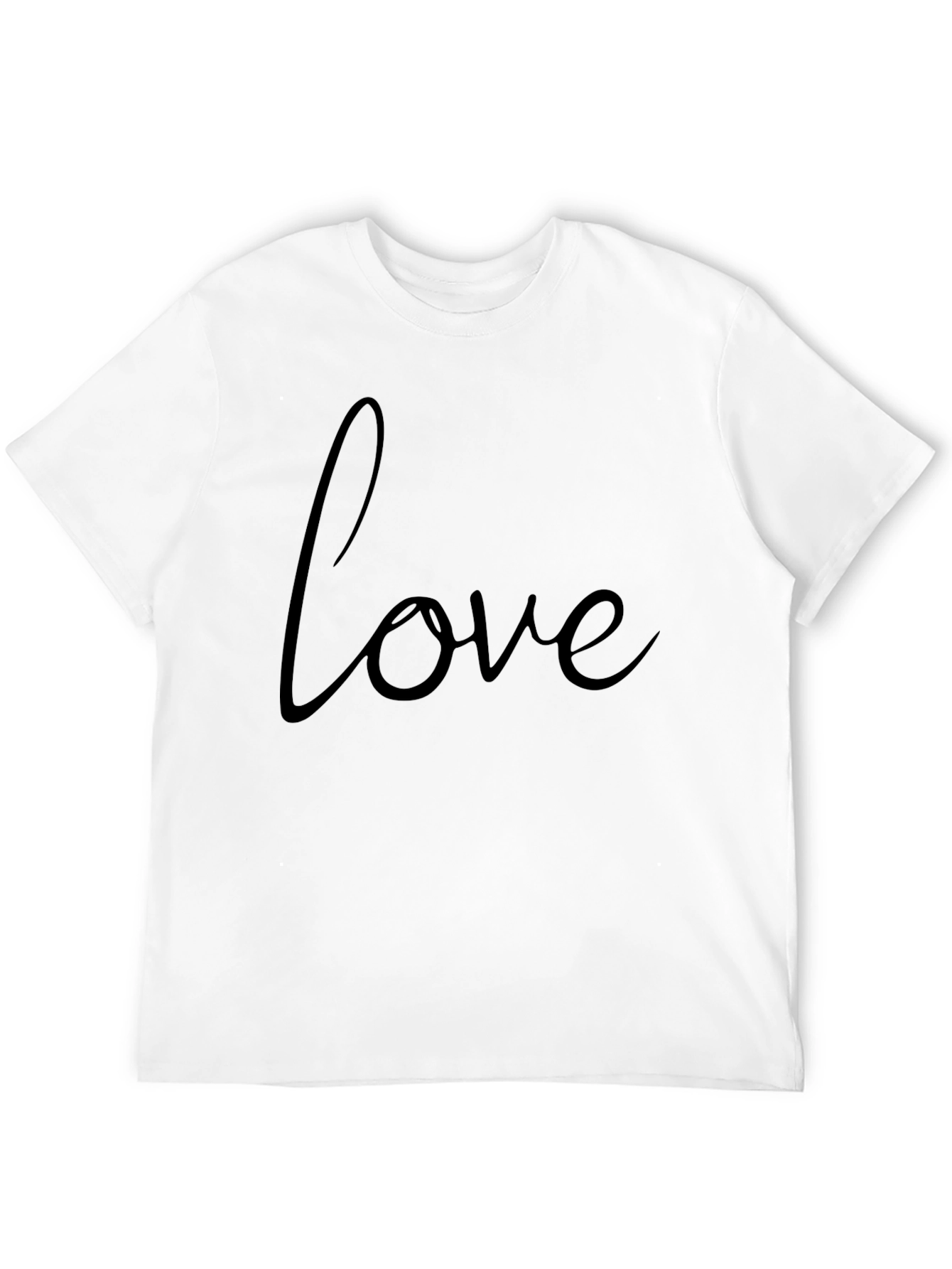 Love Script Black Graphic Tee Shirt
