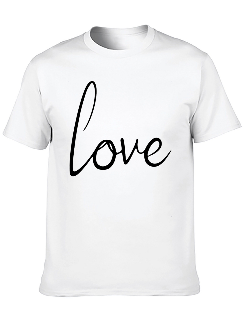 Love Script Black Graphic Tee Shirt