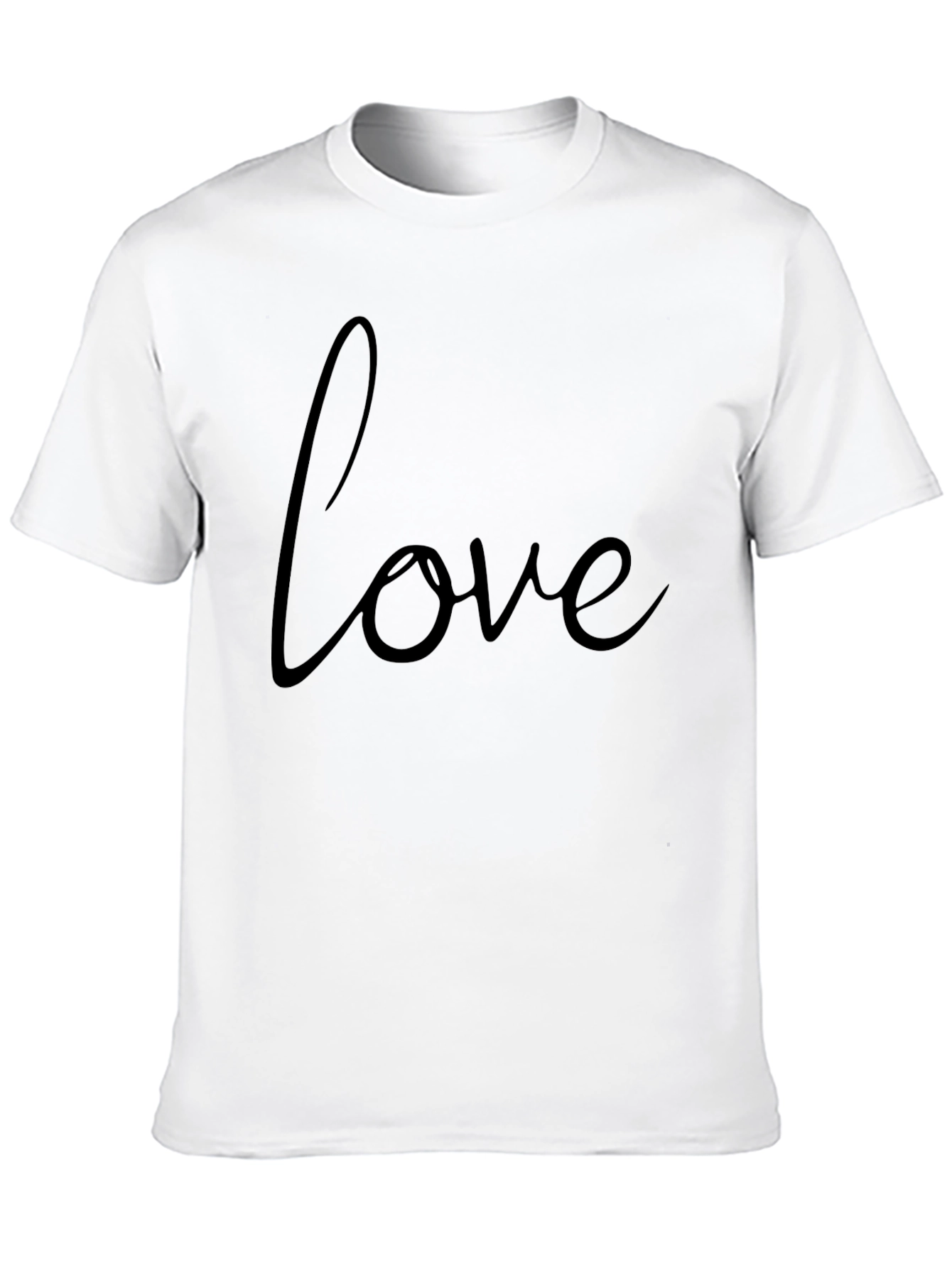 Love Script Black Graphic Tee Shirt