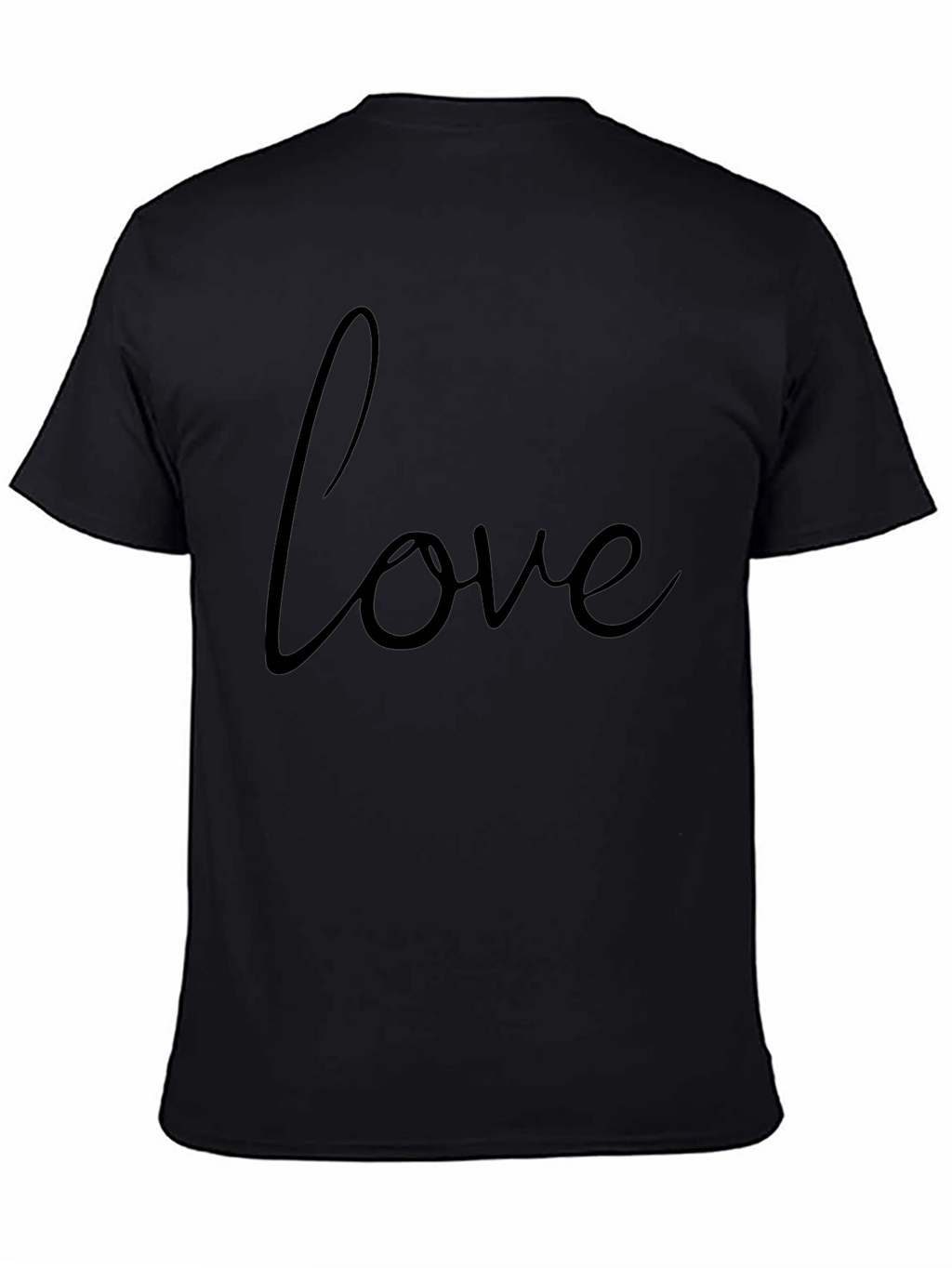 Love Script Black Graphic Tee Shirt