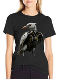 Steampunk Bird Graphic Tee - Unique Design