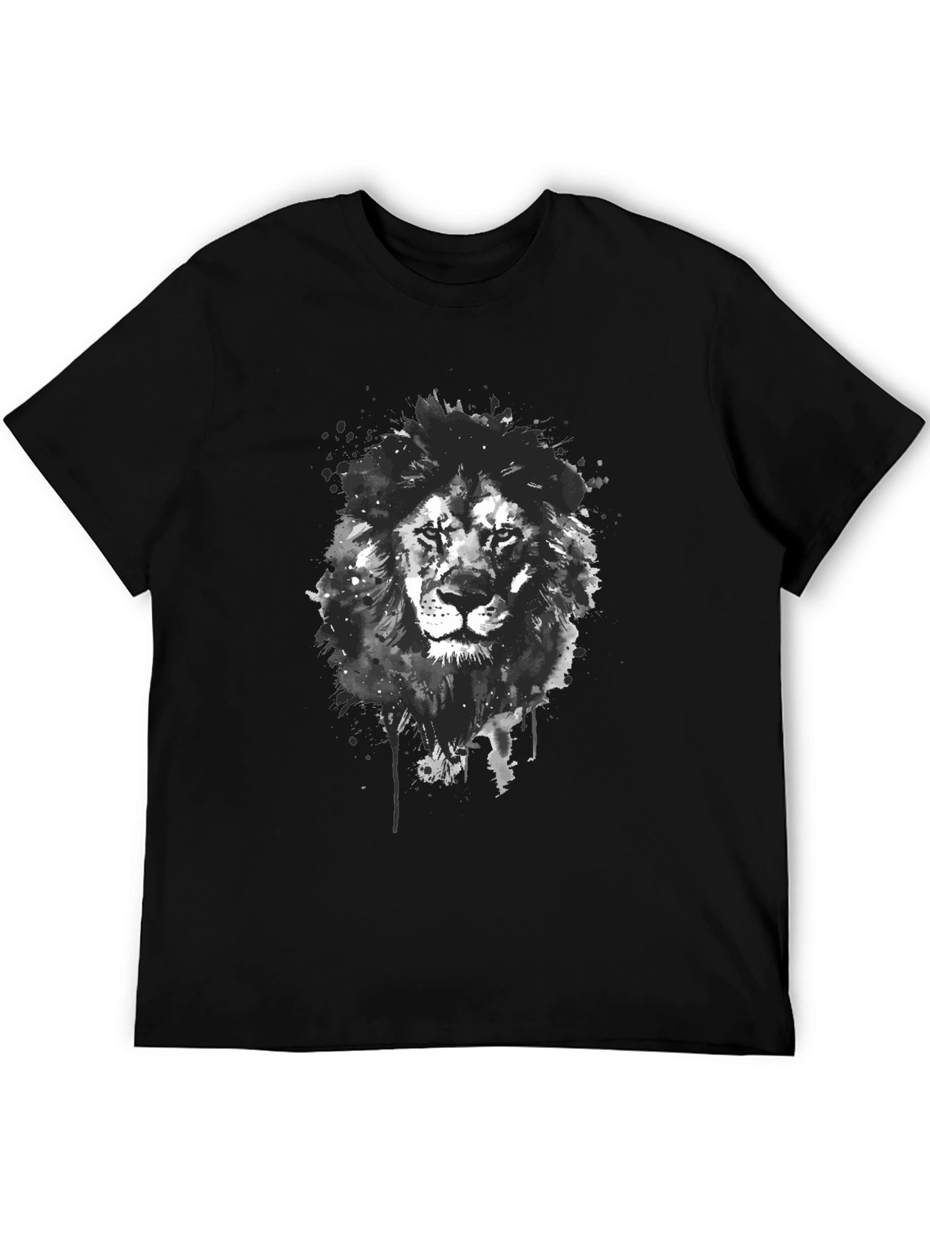 Lion Graphic Print T-Shirt - Modern Style