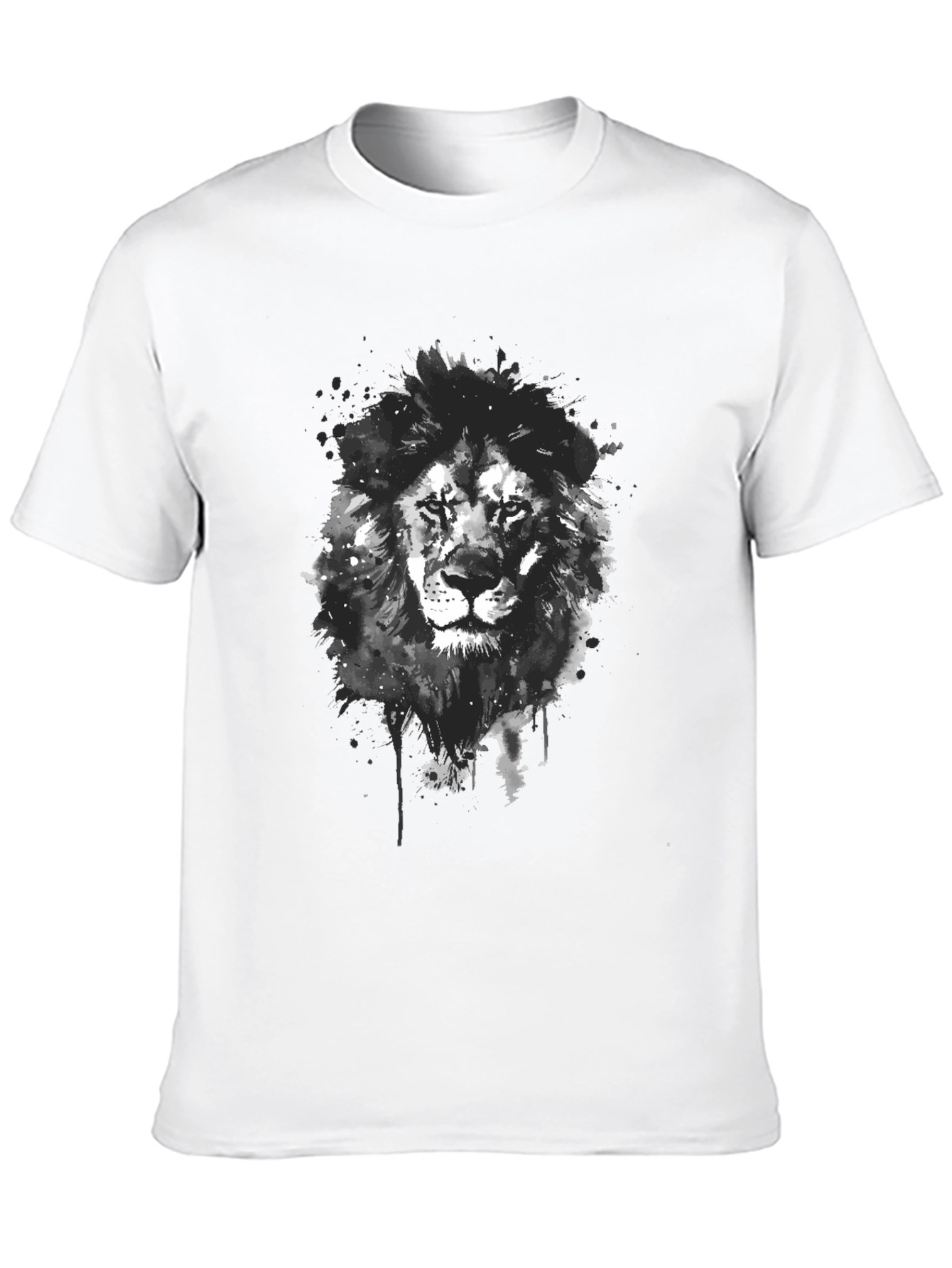 Lion Graphic Print T-Shirt - Modern Style