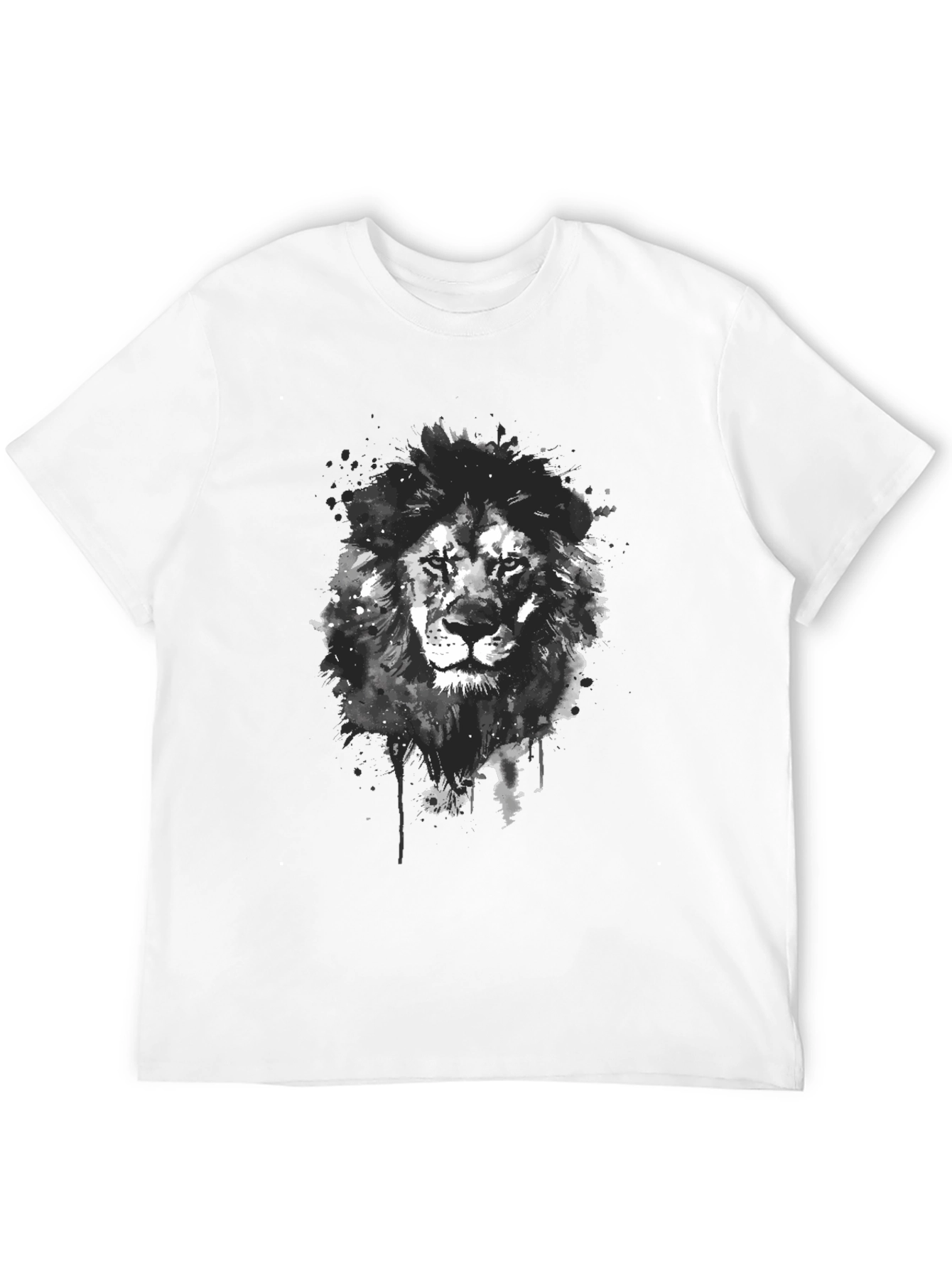 Lion Graphic Print T-Shirt - Modern Style