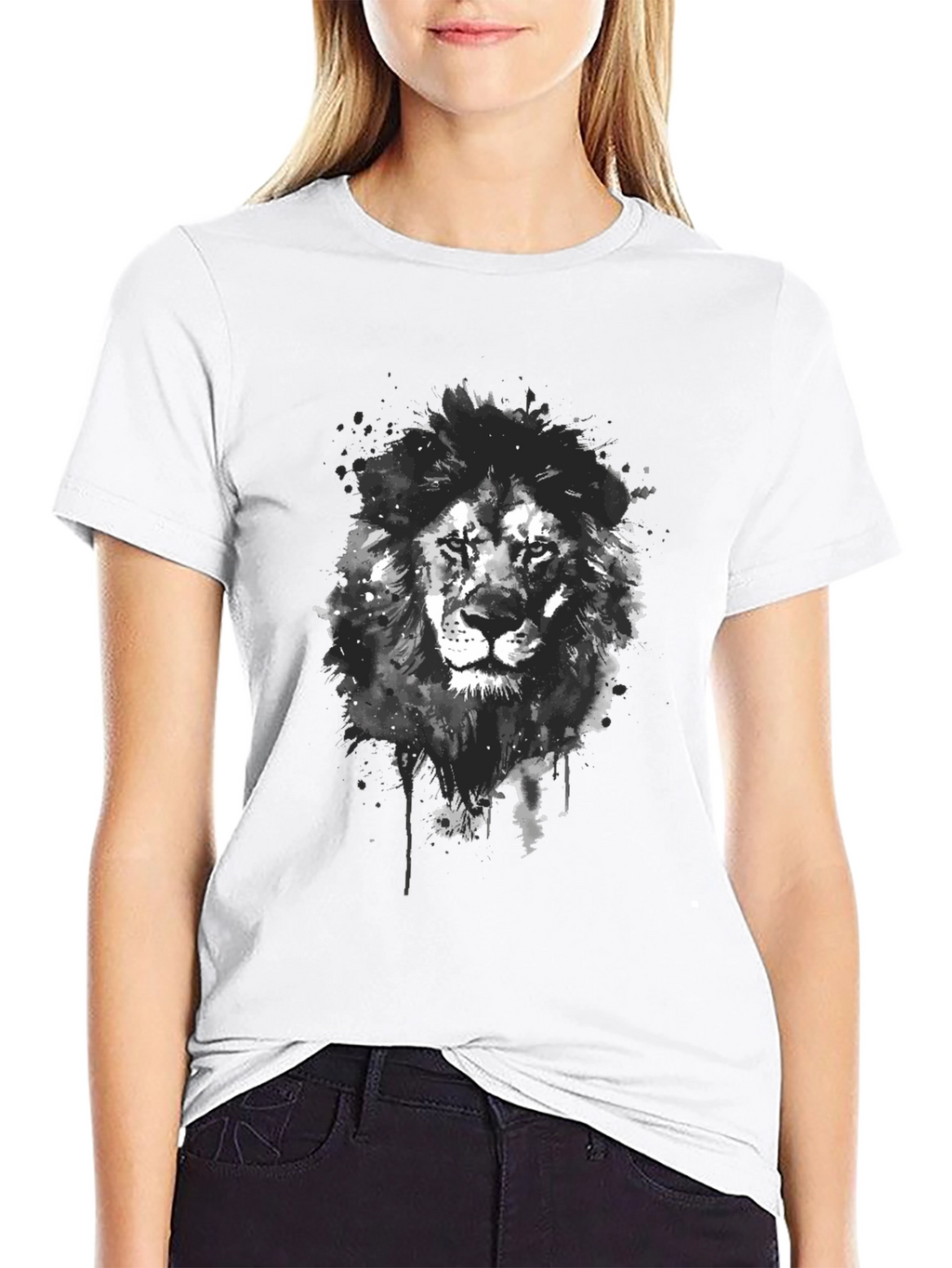 Lion Graphic Print T-Shirt - Modern Style