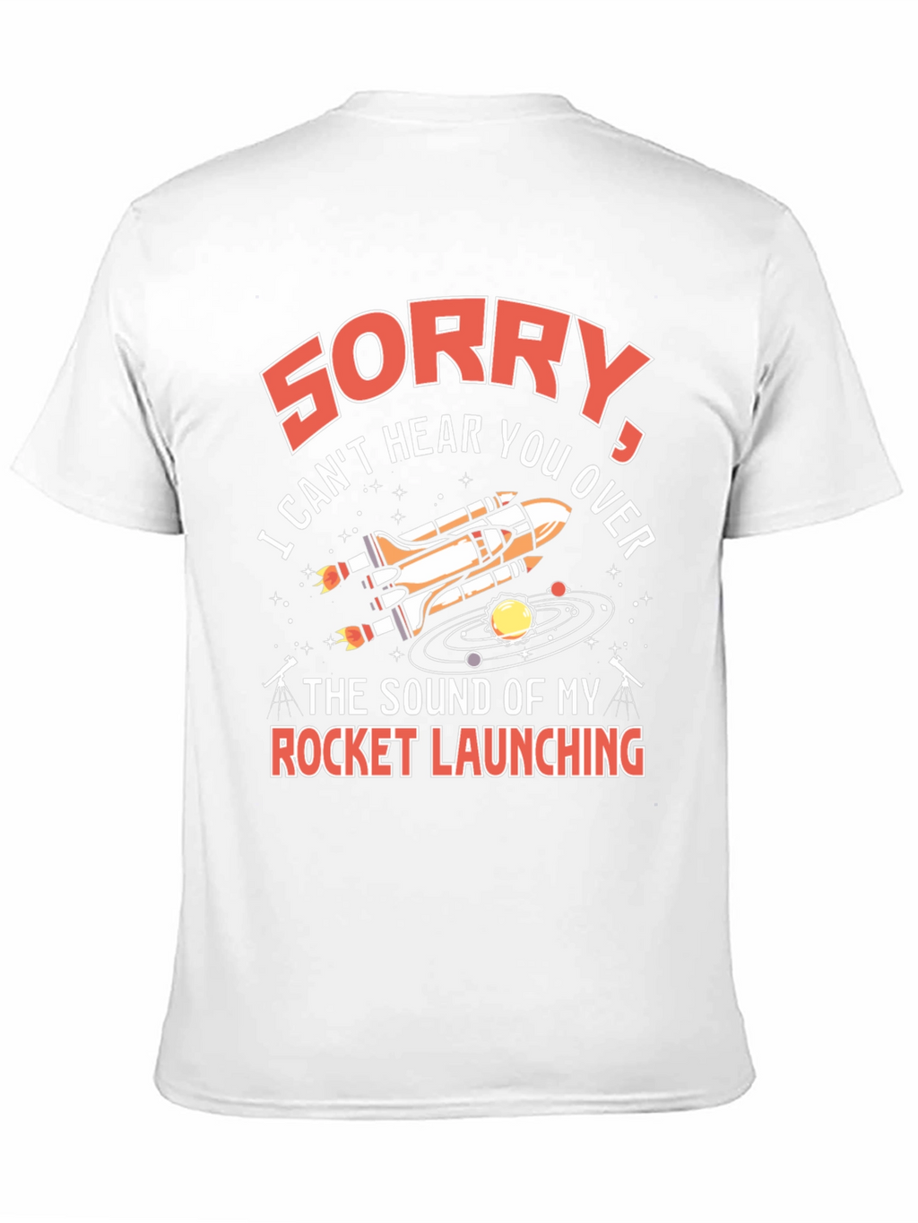Rocket Launching Graphic T-Shirt - Space Humor Tee