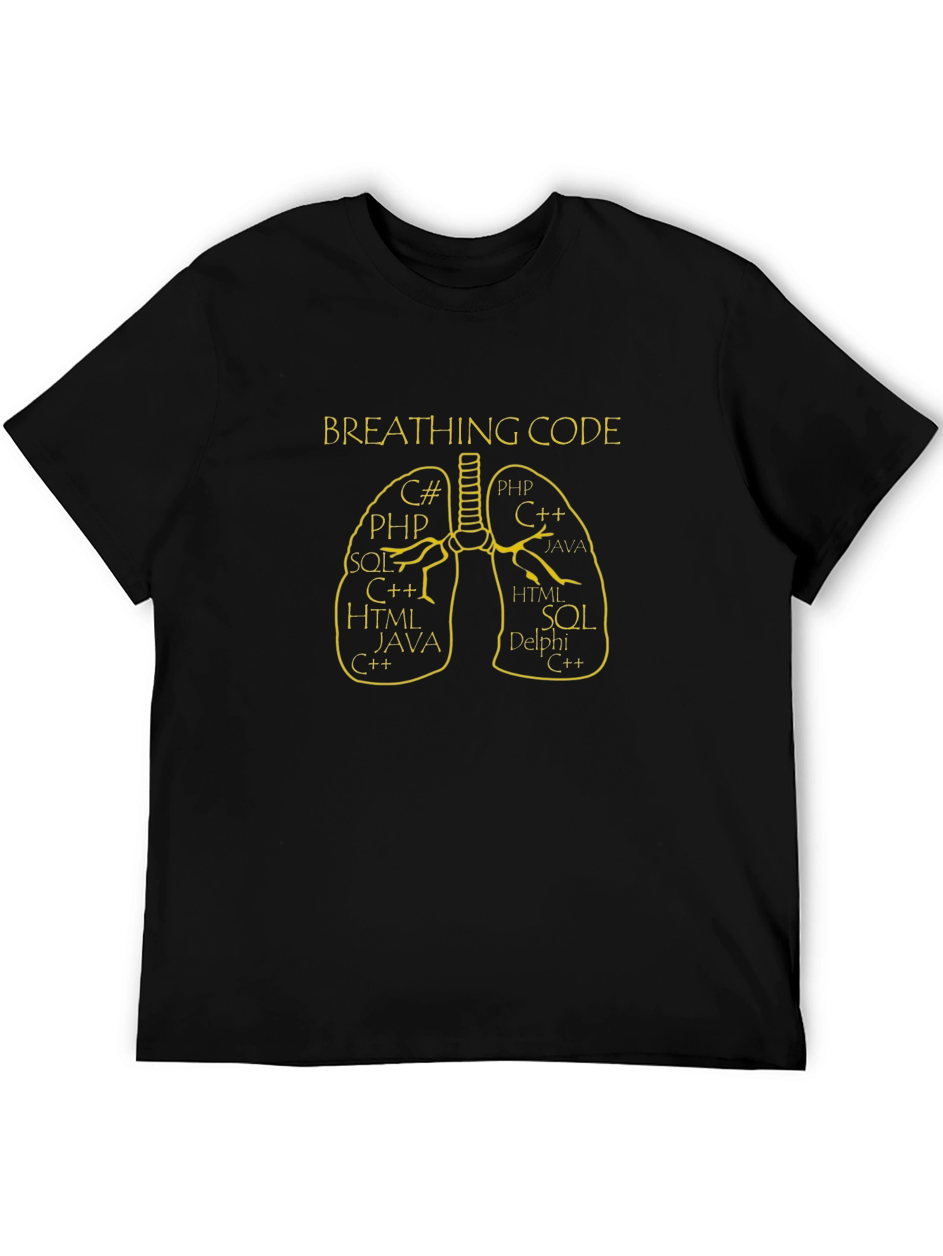 Breathing Code Programmer T-Shirt - Black