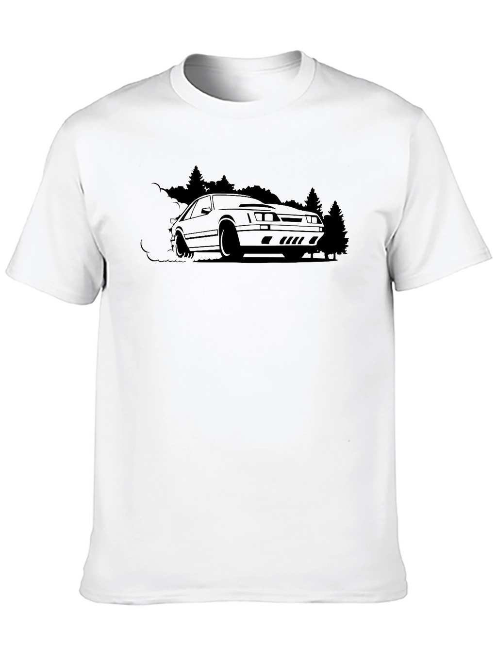 Black Car Silhouette Graphic Tee - Automotive Enthusiast Shirt