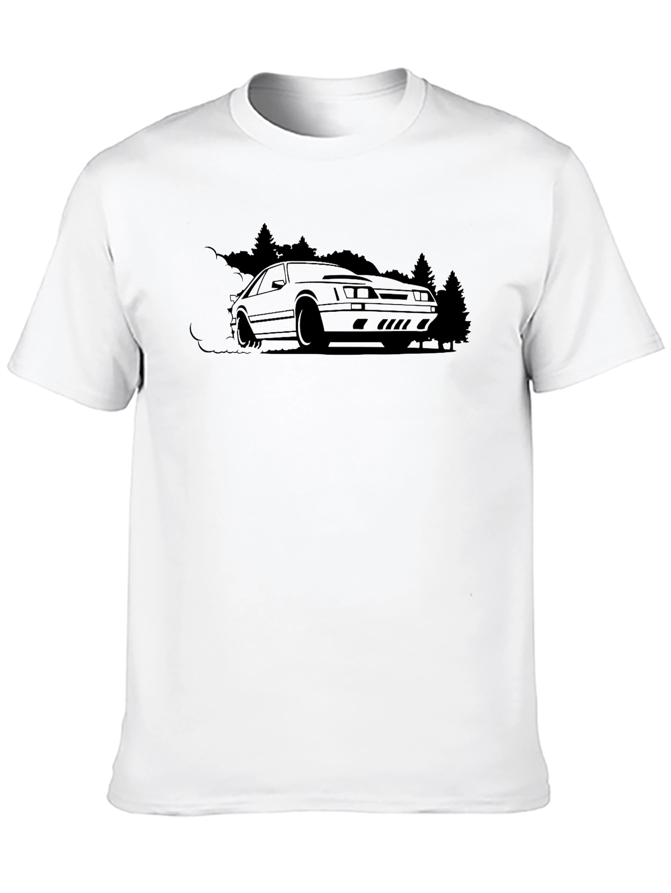Black Car Silhouette Graphic Tee - Automotive Enthusiast Shirt