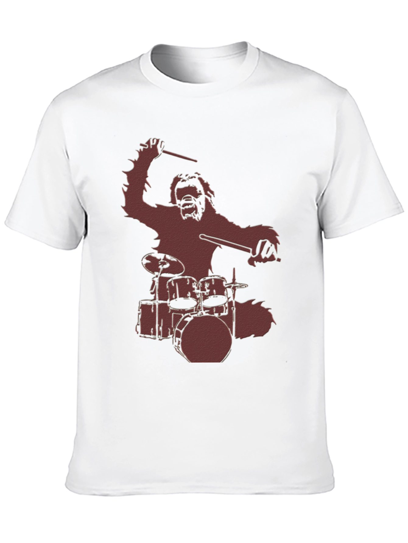 Sasquatch Drummer Graphic T-Shirt - Black