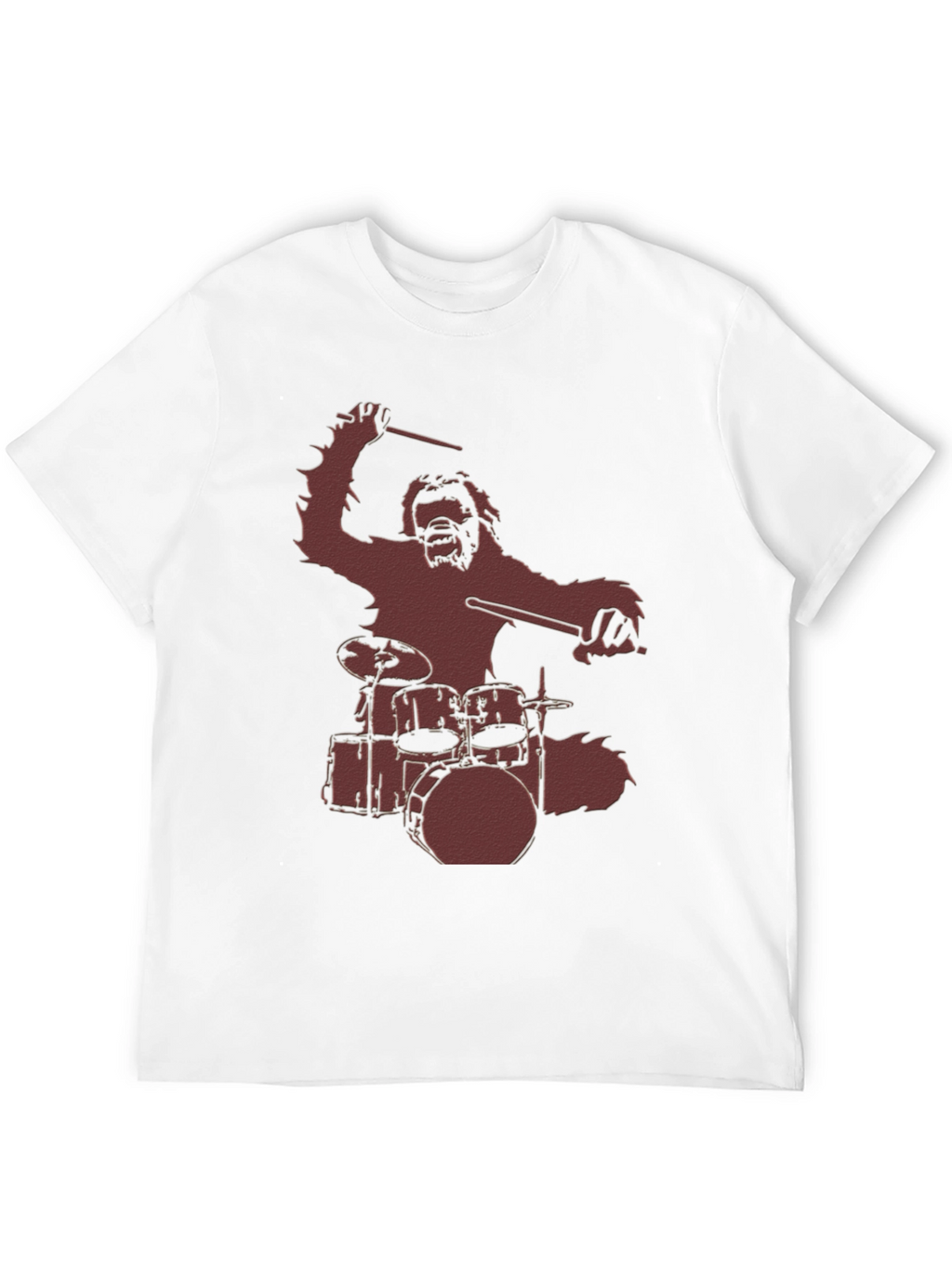 Sasquatch Drummer Graphic T-Shirt - Black