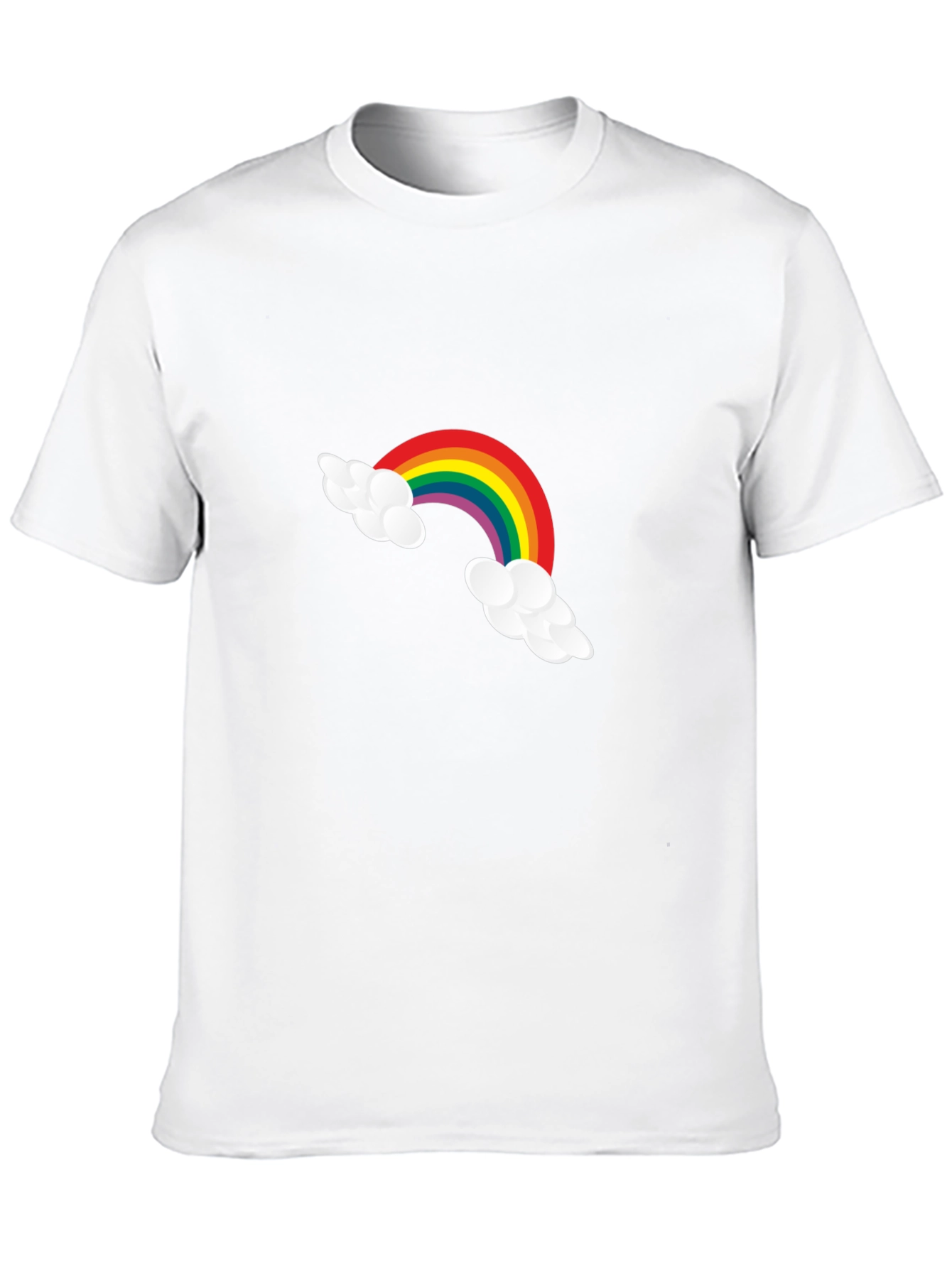 Rainbow Cloud Graphic Tee - Casual Comfort