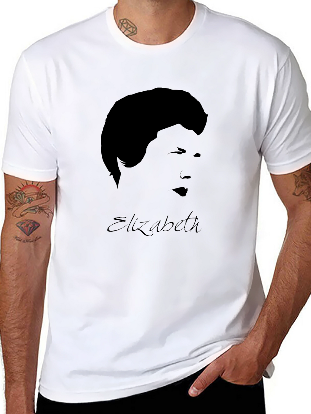 Elizabeth Graphic Black T-Shirt