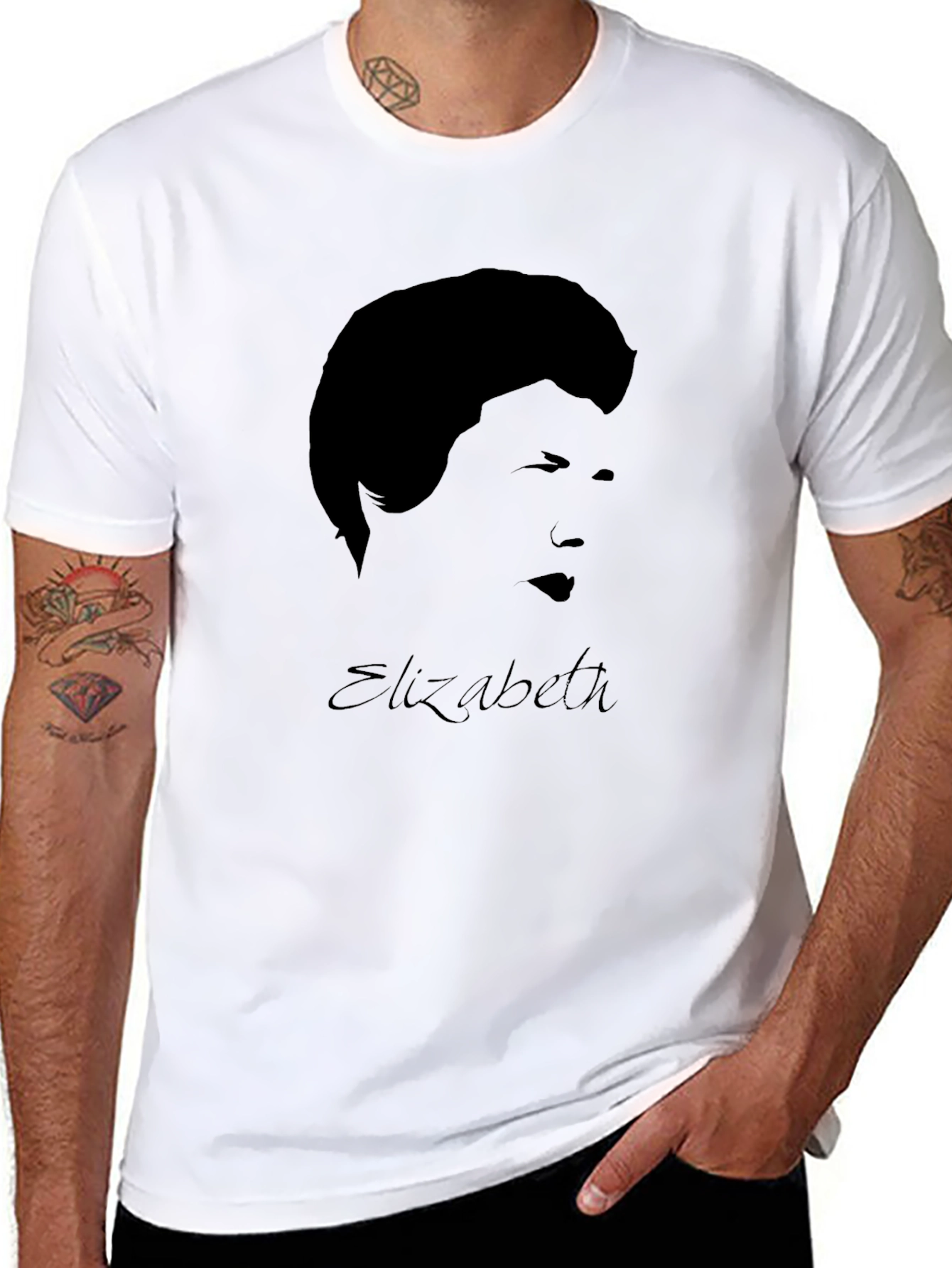 Elizabeth Graphic Black T-Shirt