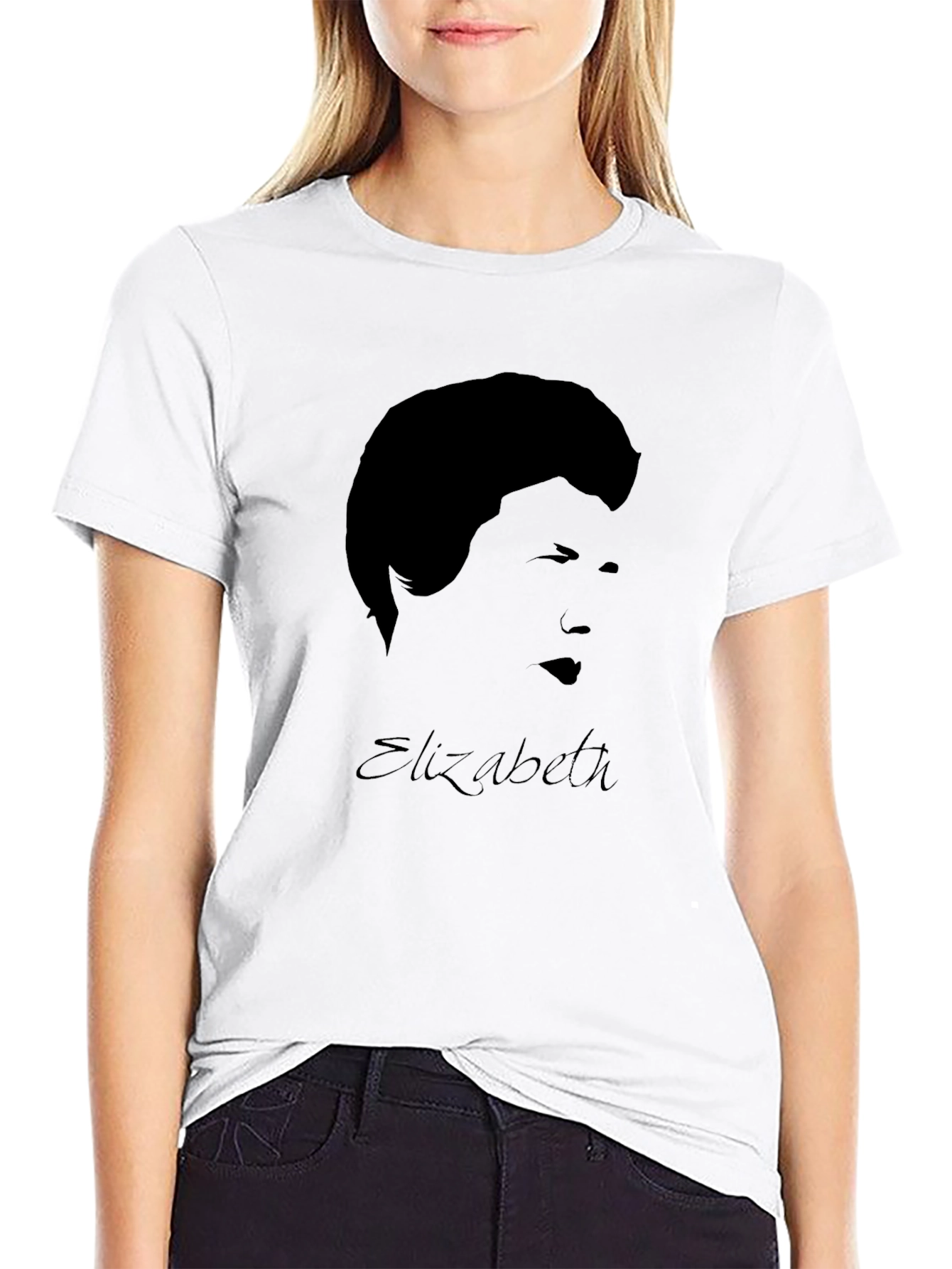 Elizabeth Graphic Black T-Shirt