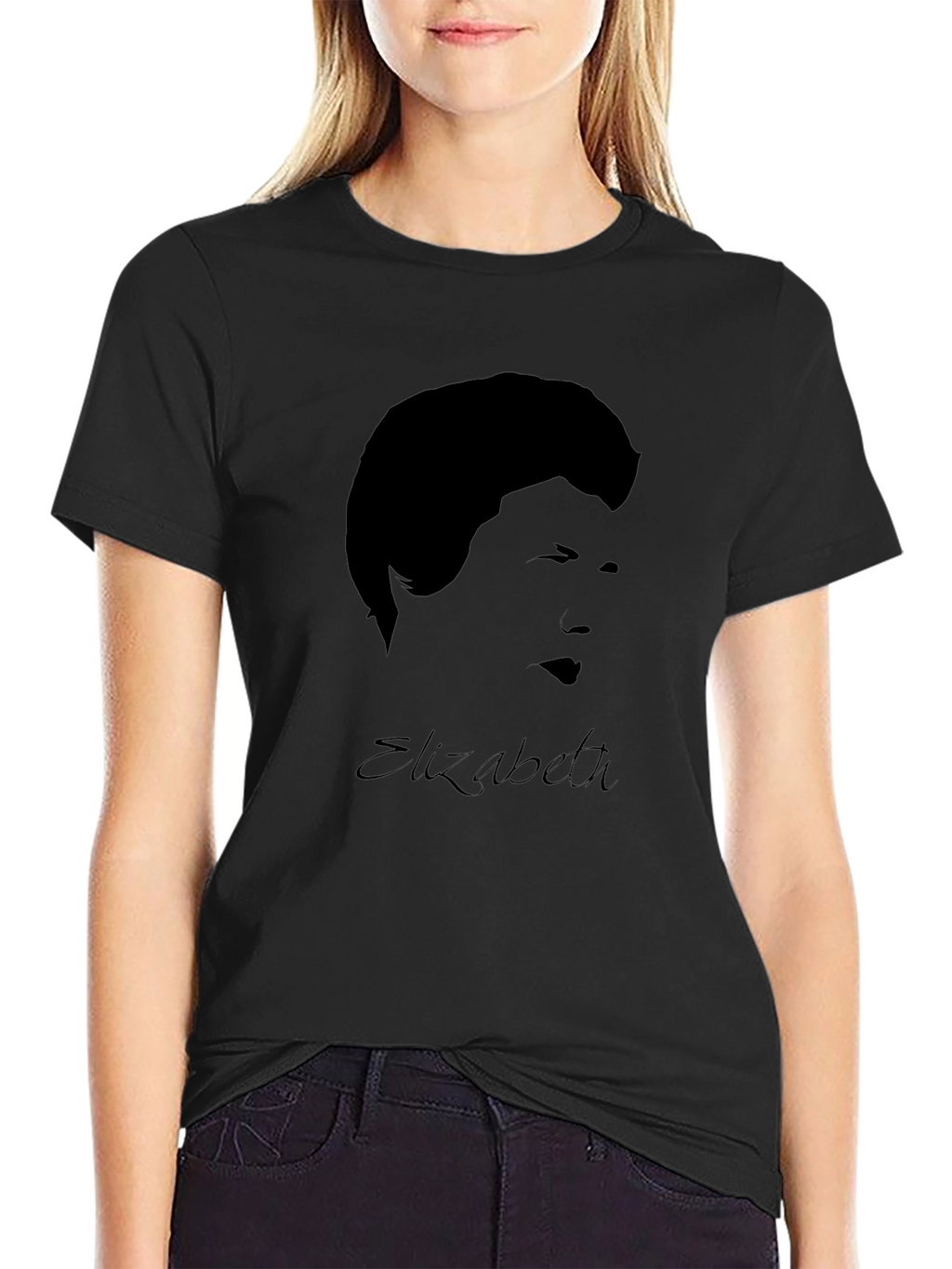 Elizabeth Graphic Black T-Shirt