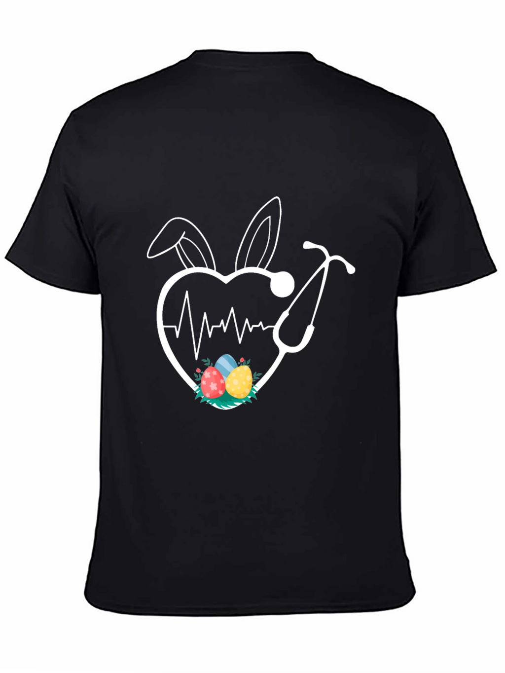Easter Nurse Heartbeat Bunny Ears T-Shirt