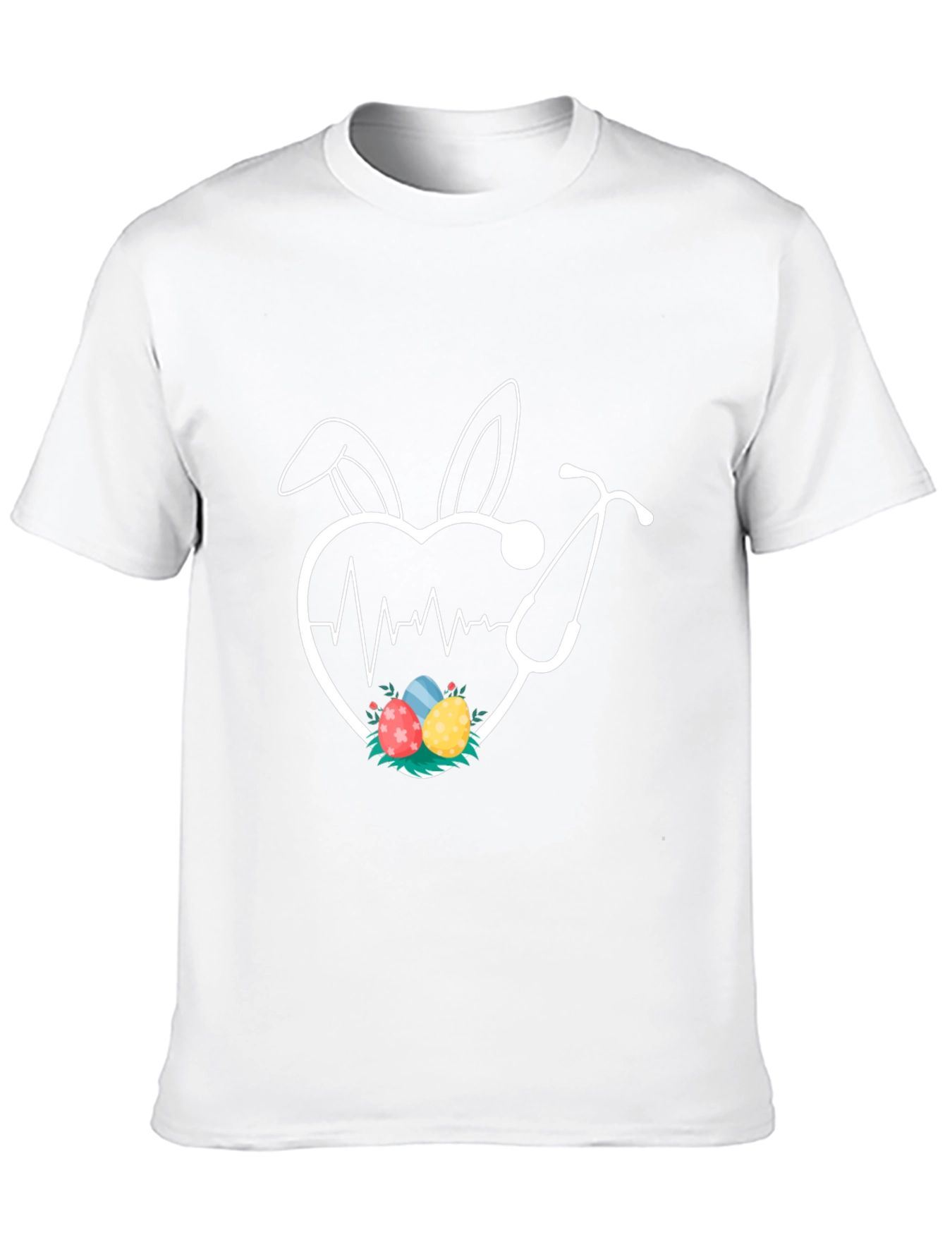 Easter Nurse Heartbeat Bunny Ears T-Shirt