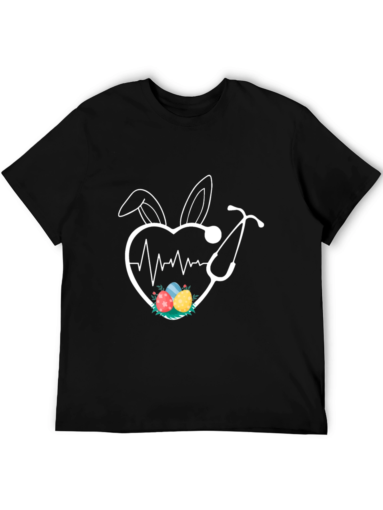 Easter Nurse Heartbeat Bunny Ears T-Shirt