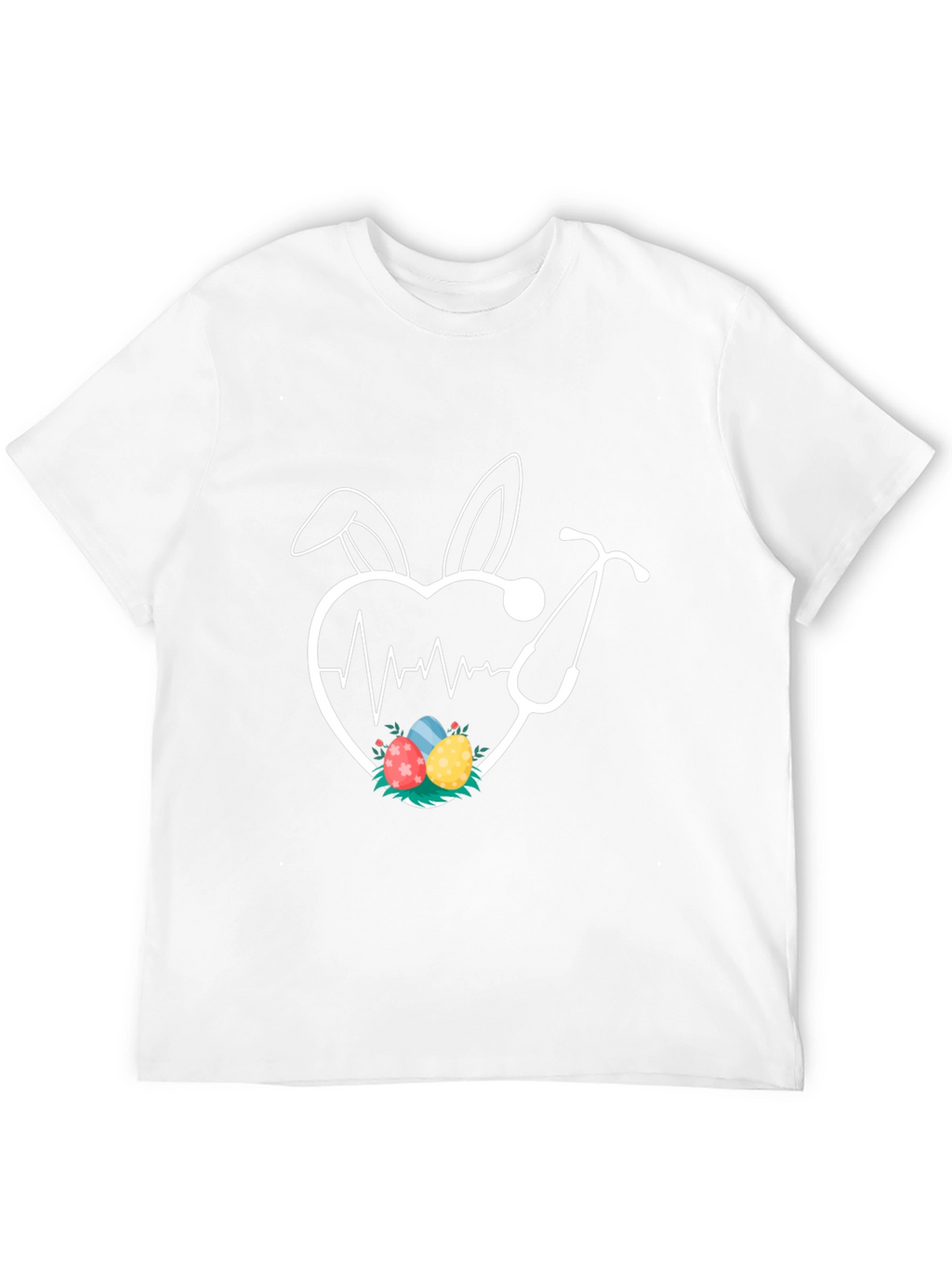 Easter Nurse Heartbeat Bunny Ears T-Shirt