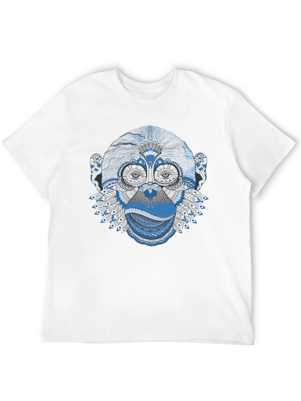 Abstract Monkey Graphic T-Shirt