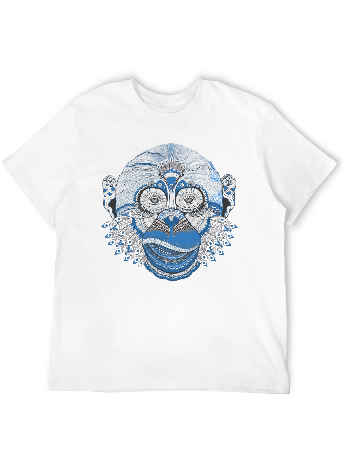 Abstract Monkey Graphic T-Shirt